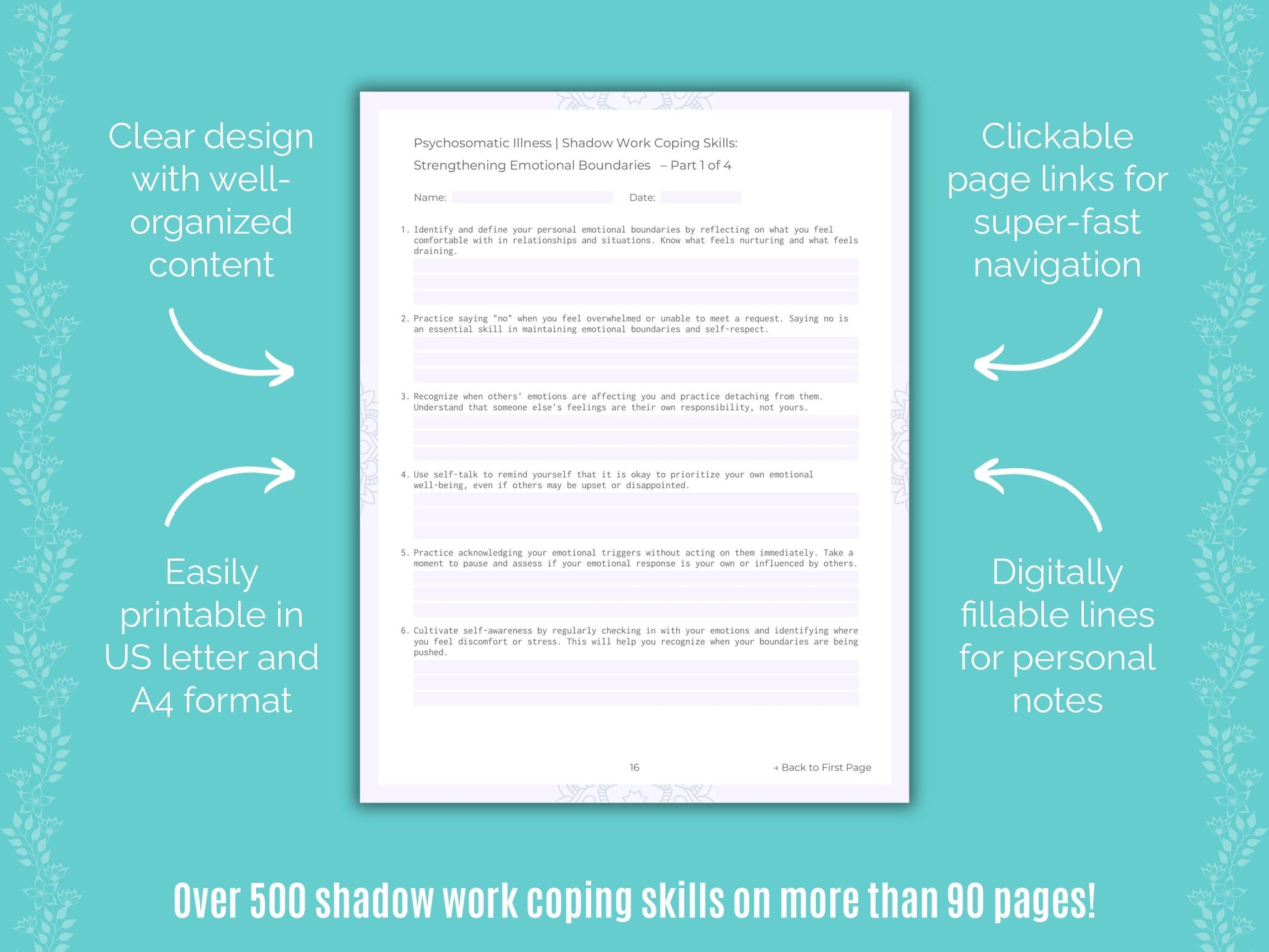 Psychosomatic Illness Shadow Work Counseling Templates