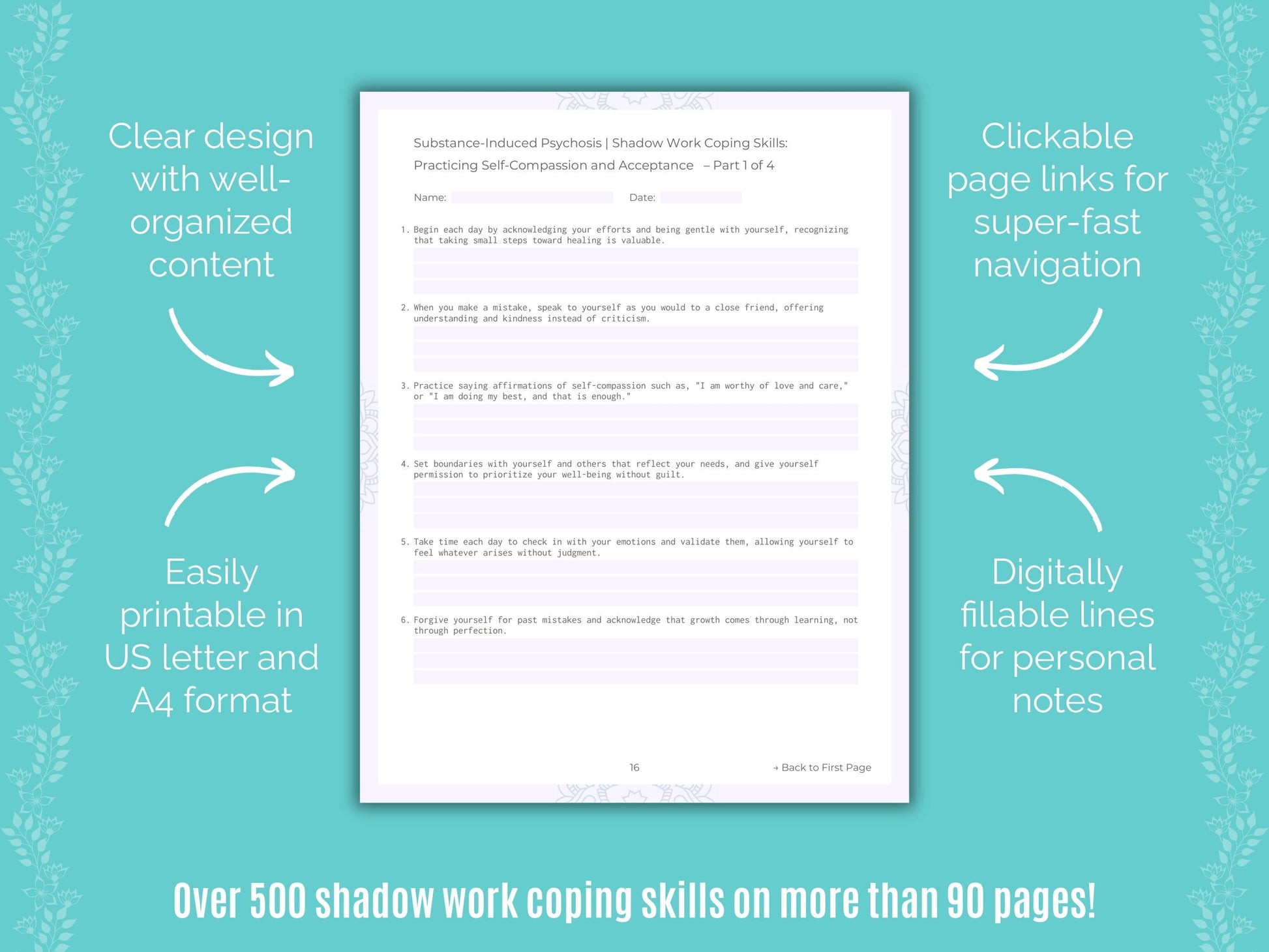 Substance-Induced Psychosis Shadow Work Counseling Templates