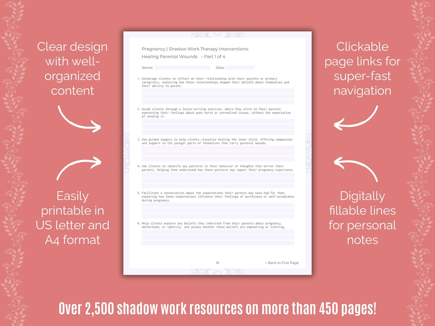 Pregnancy Shadow Work Counseling Templates