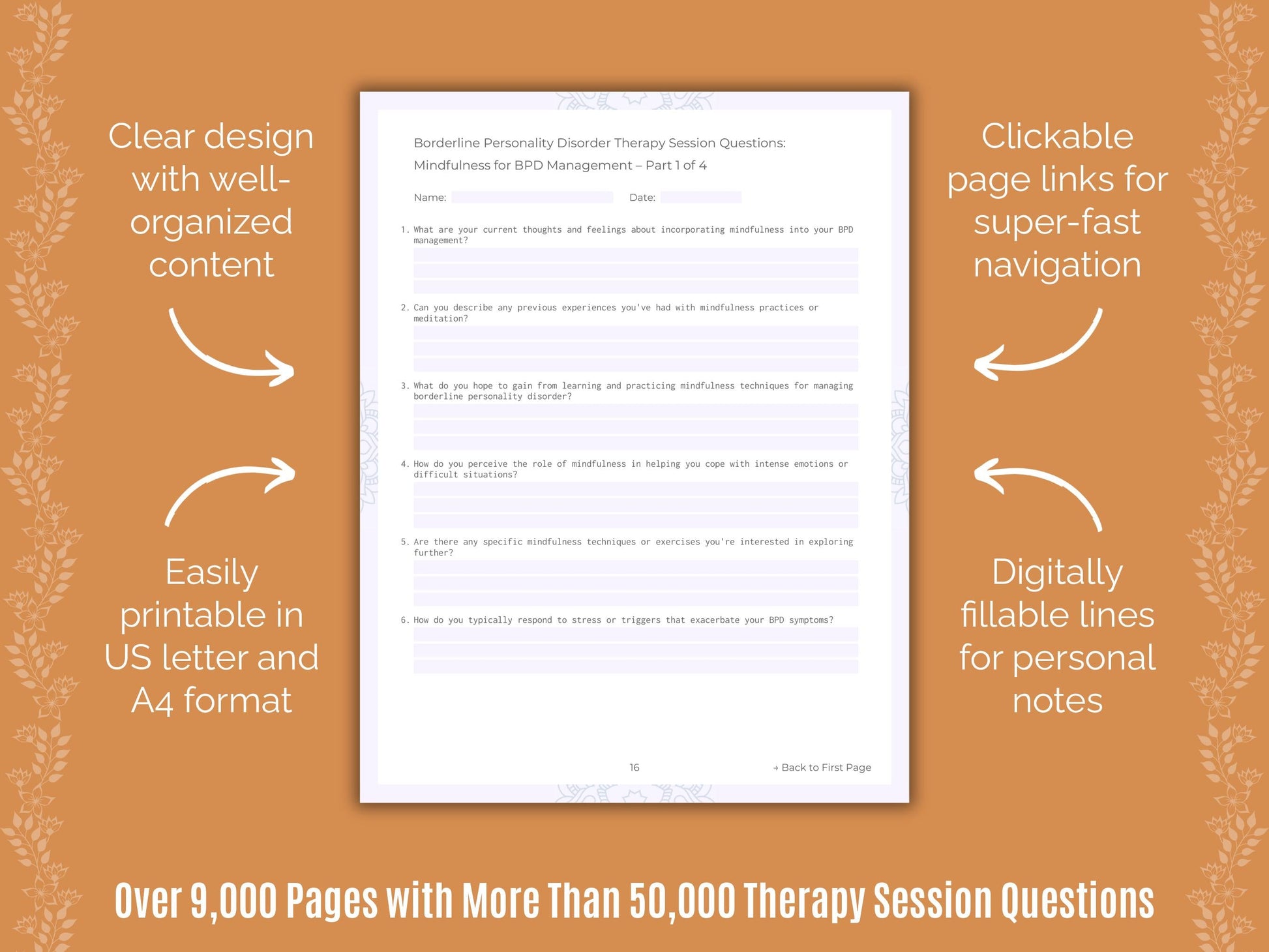 Therapy Session Questions Psychologist Resources