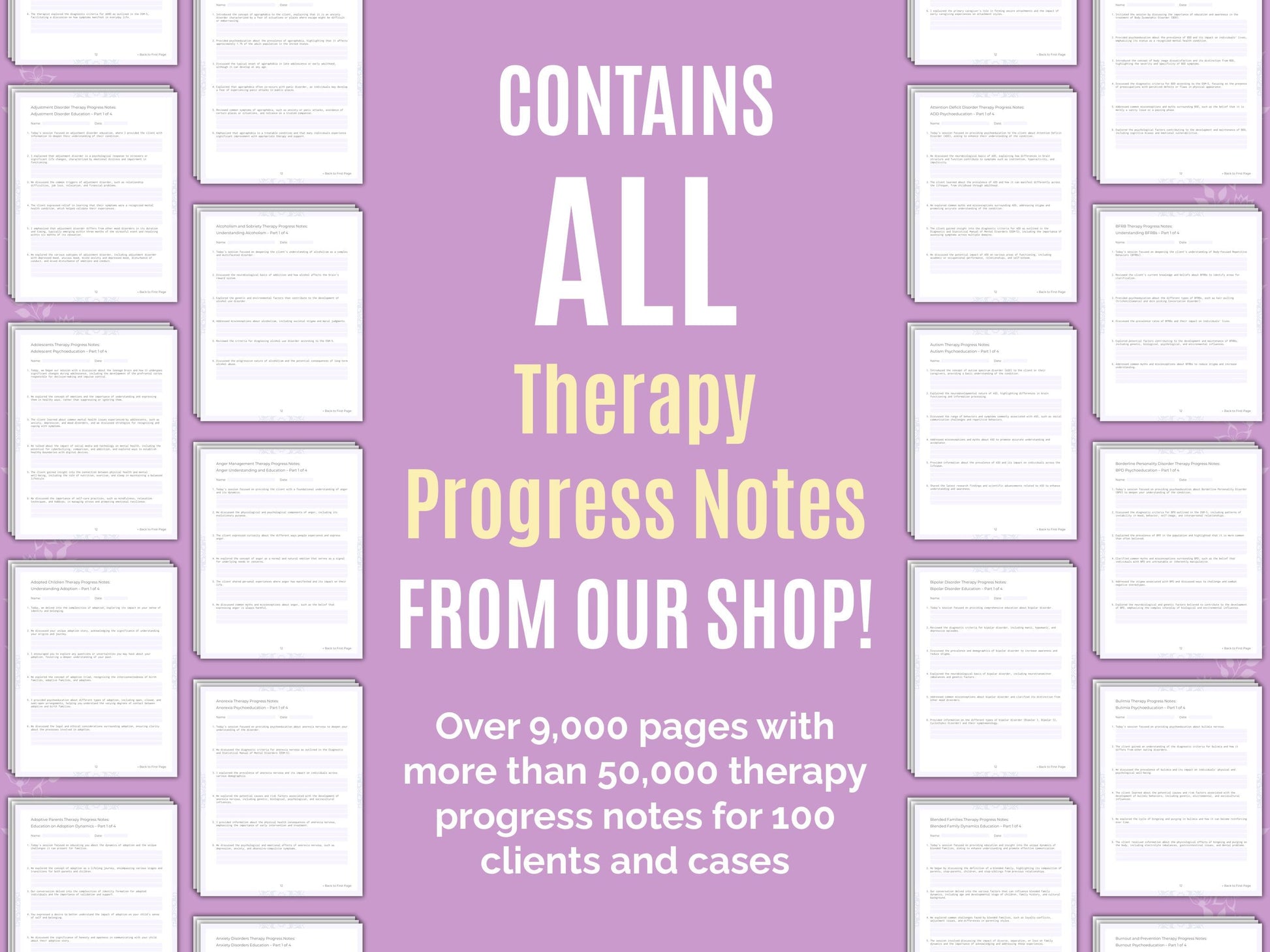 Therapy Progress Notes Therapist Worksheets