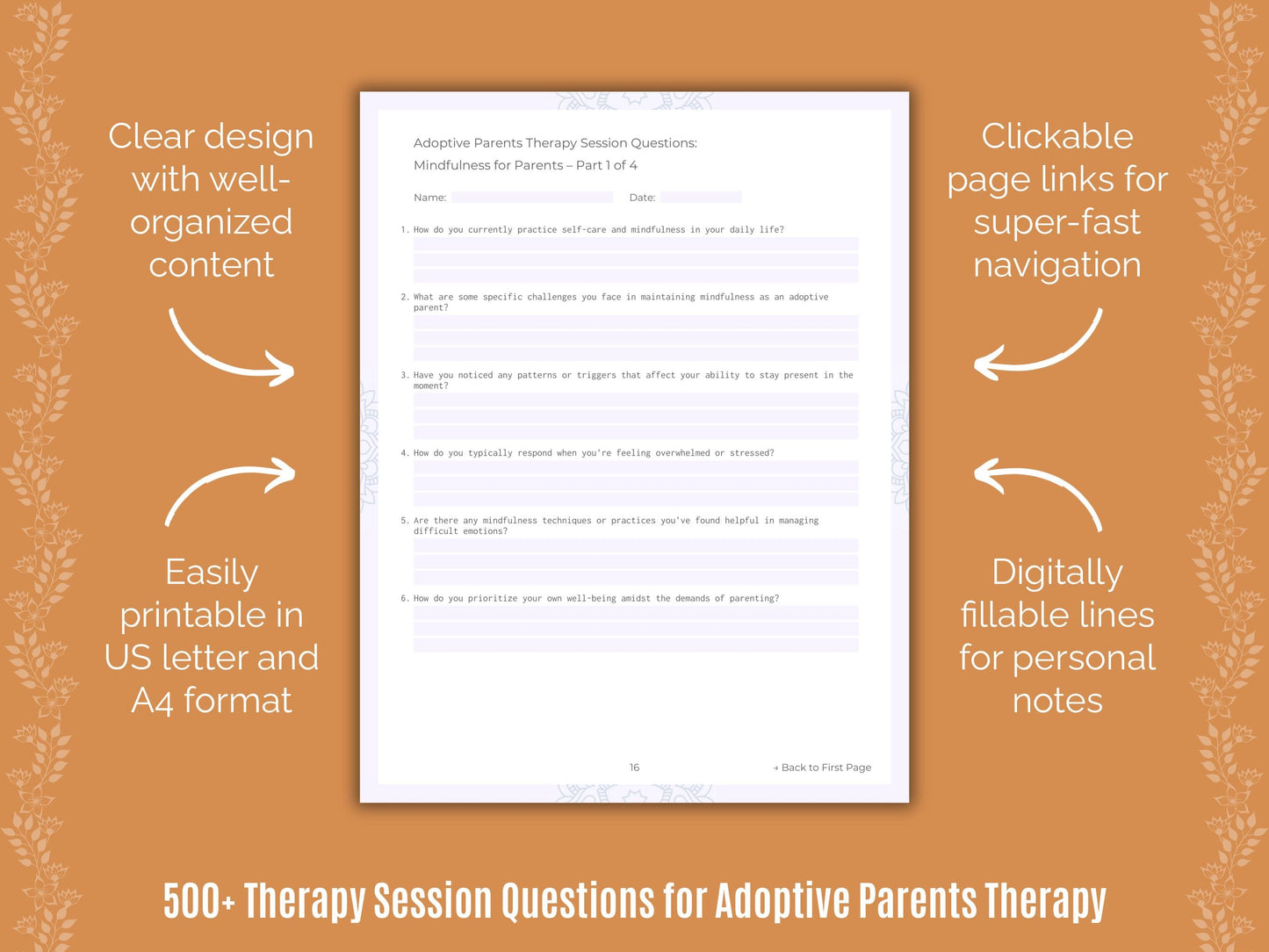 Adoptive Parents Therapy Counseling Templates