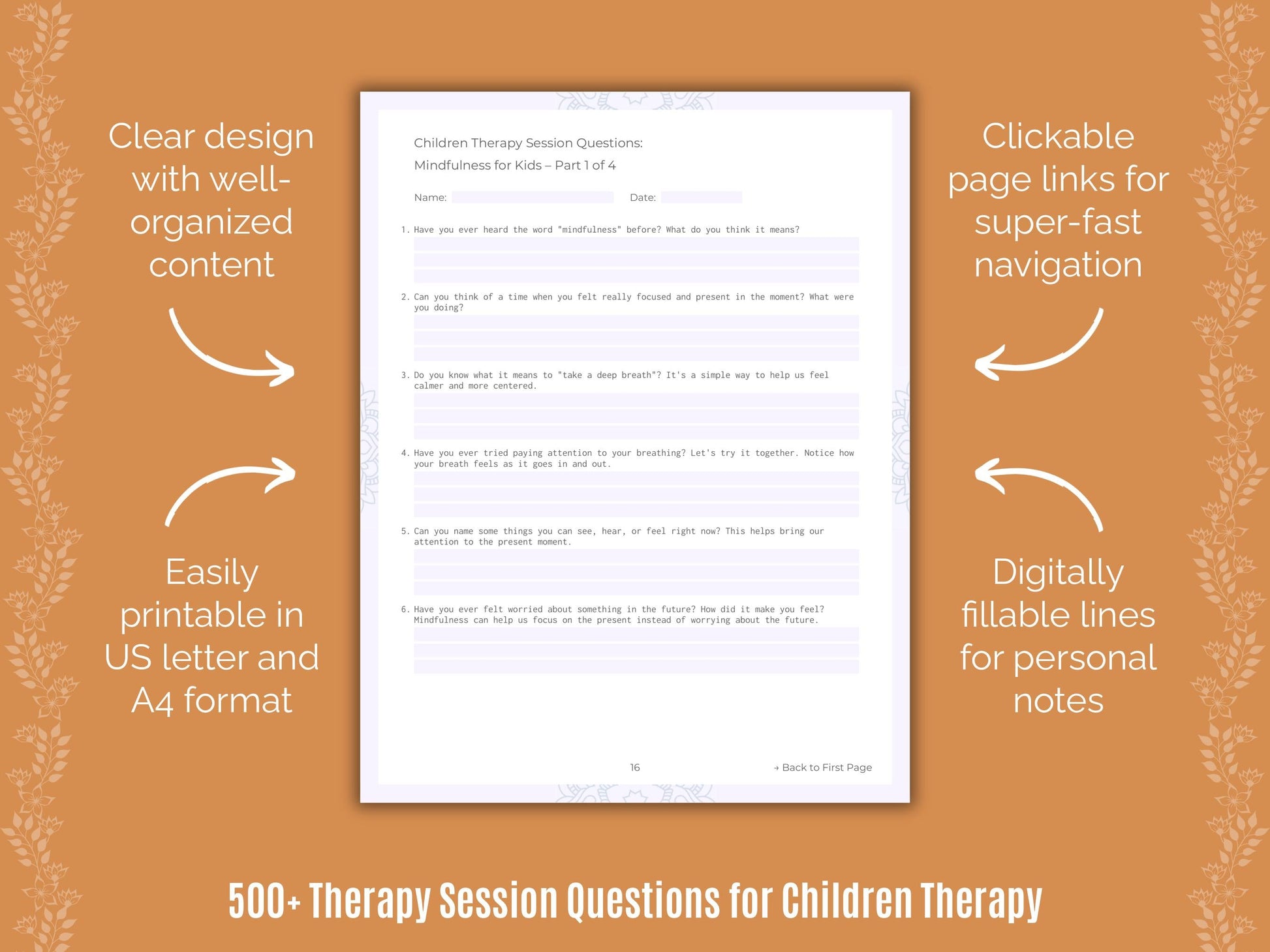 Children Therapy Counseling Templates