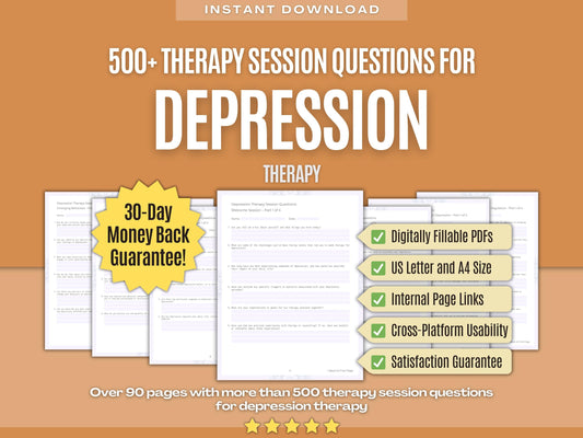 Depression Therapy Psychology Workbooks