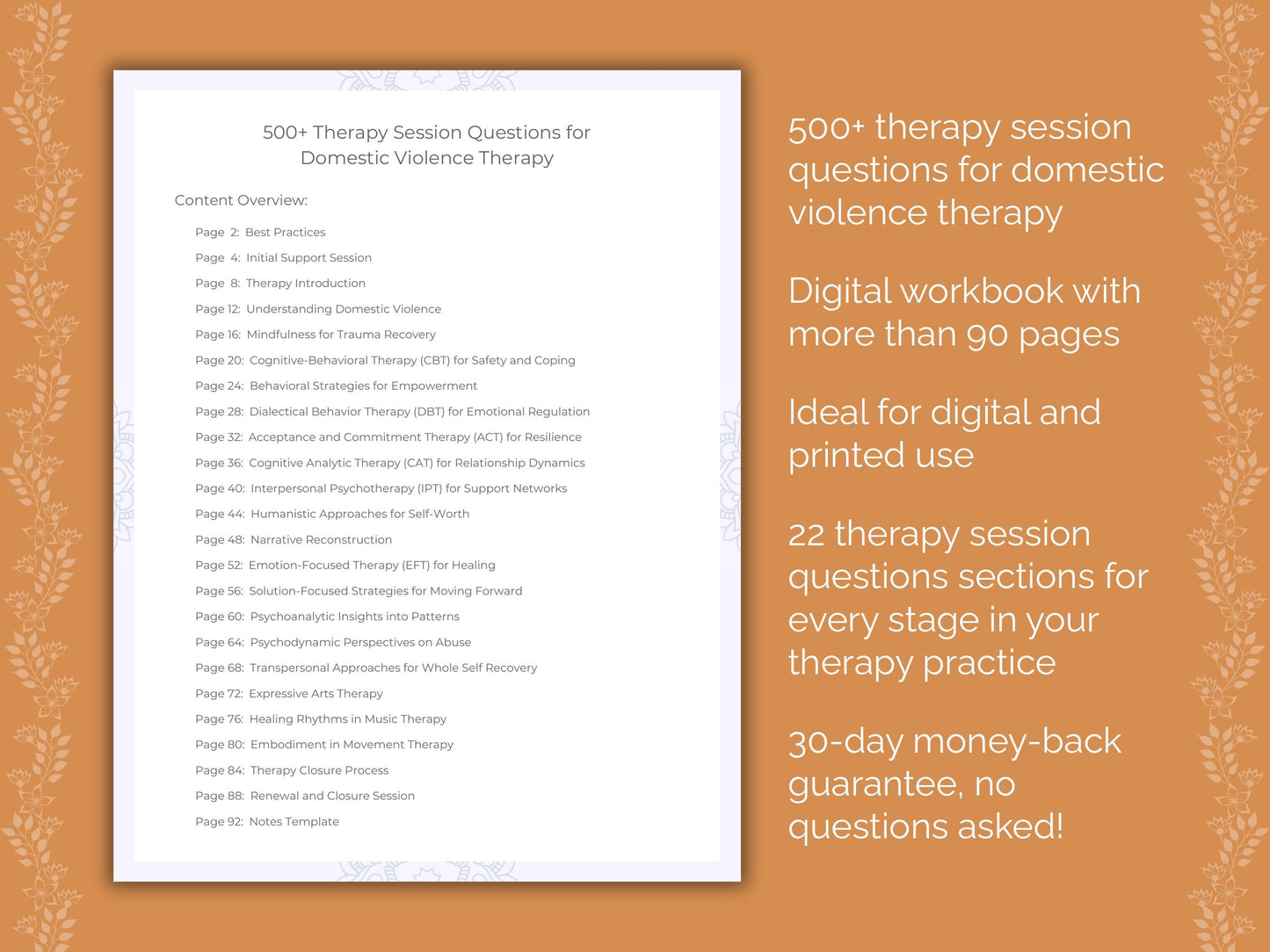 Domestic Violence Therapy Therapist Worksheets