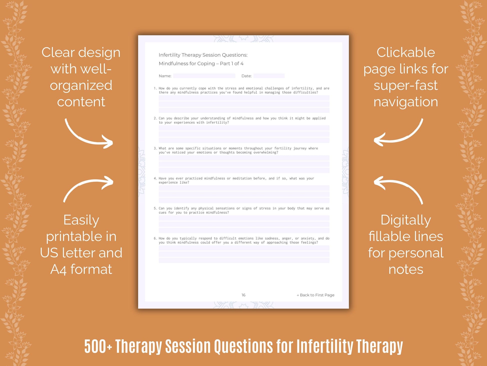 Infertility Therapy Counseling Templates