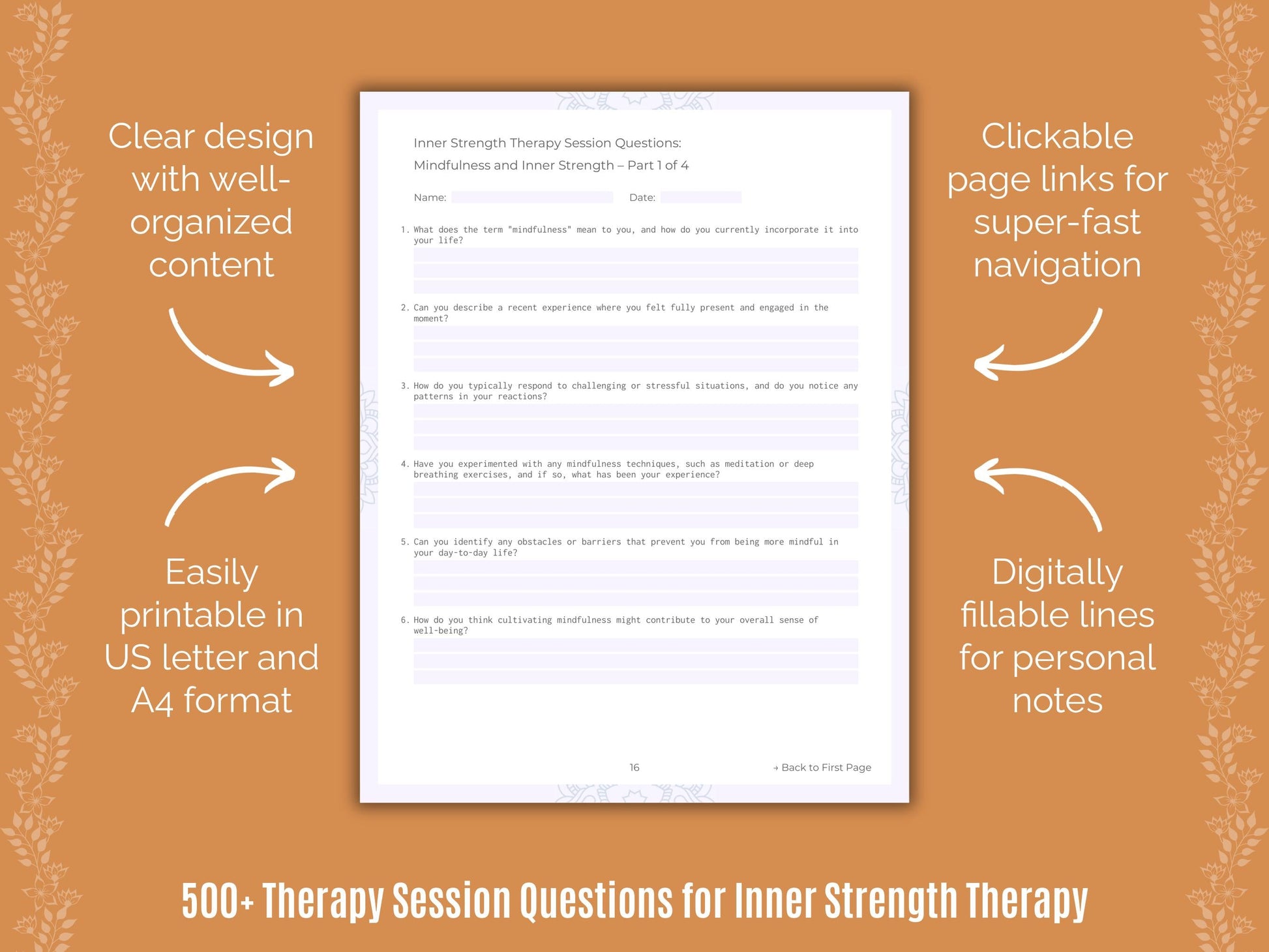 Inner Strength Therapy Counseling Templates