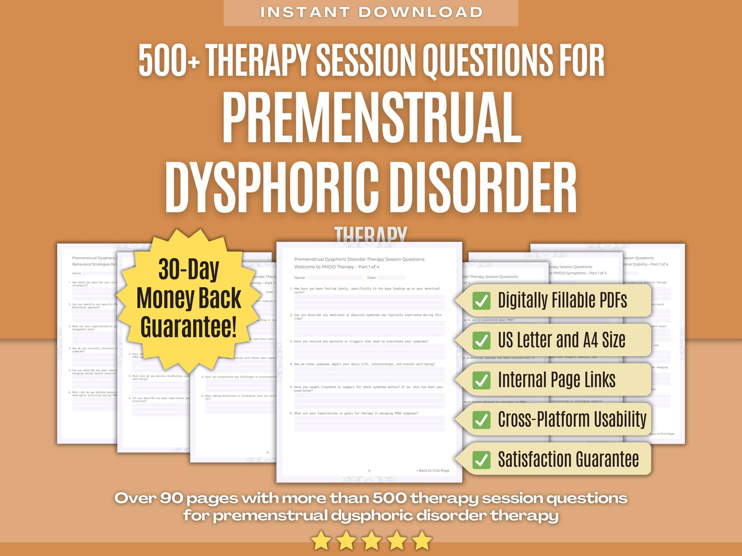 Premenstrual Dysphoric Disorder Therapy Psychology Workbooks