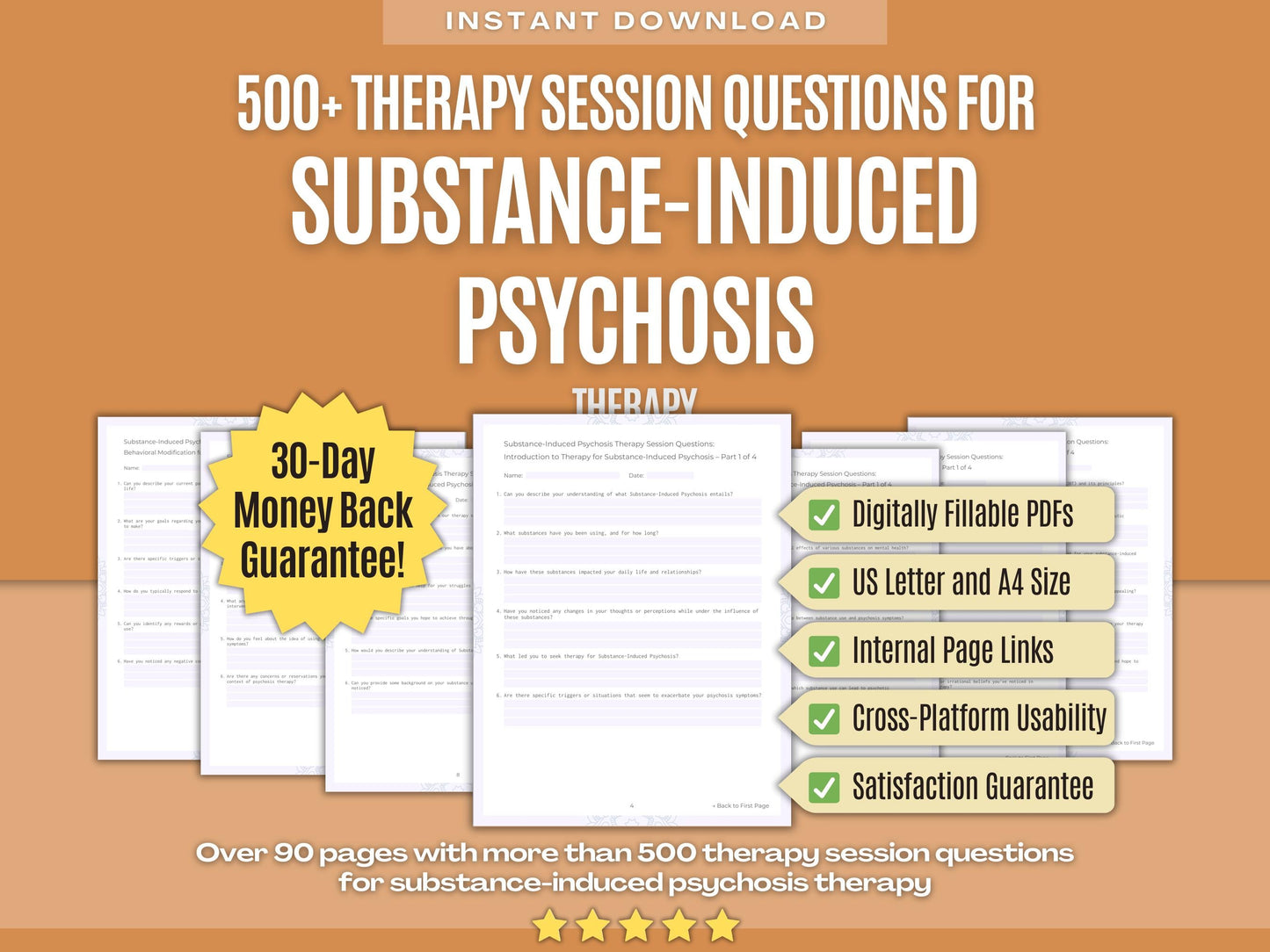 Substance-Induced Psychosis Therapy Psychology Workbooks