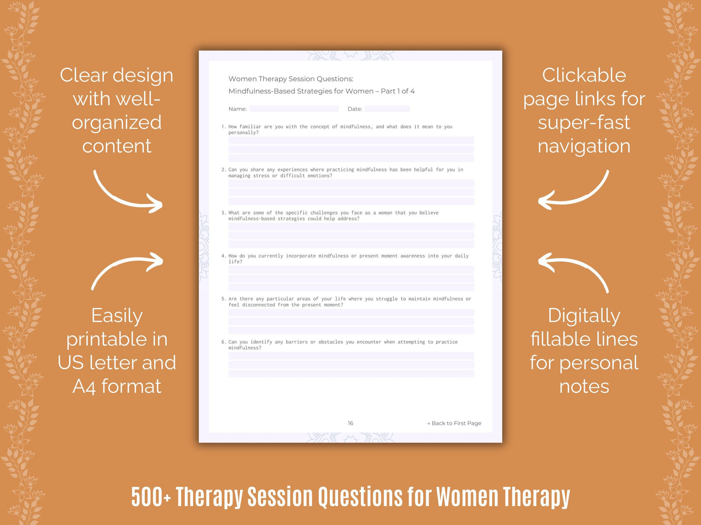 Women Therapy Counseling Templates