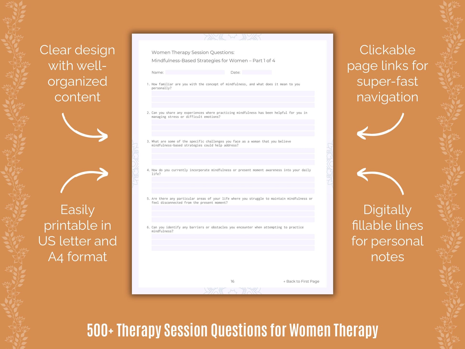 Women Therapy Counseling Templates