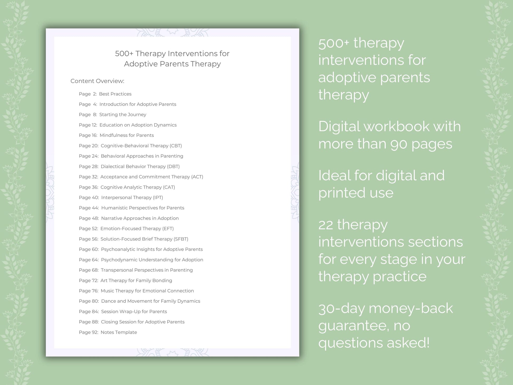 Adoptive Parents Therapy Therapist Worksheets