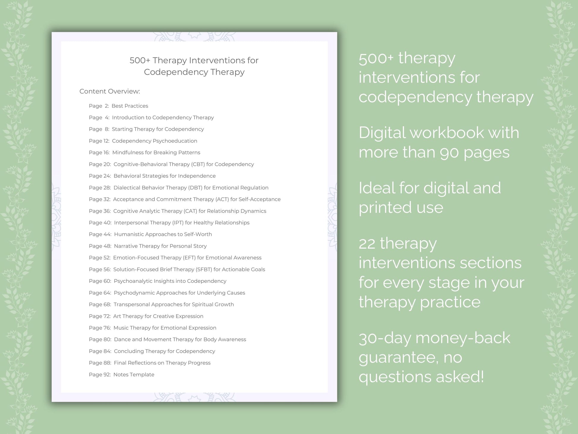 Codependency Therapy Therapist Worksheets