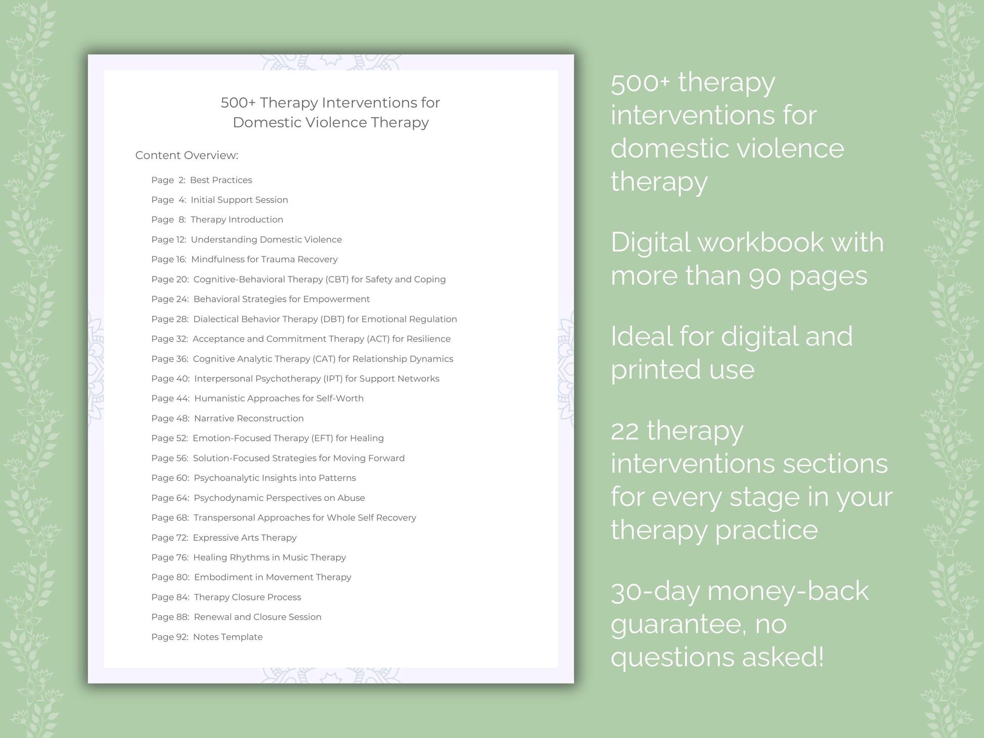 Domestic Violence Therapy Therapist Worksheets