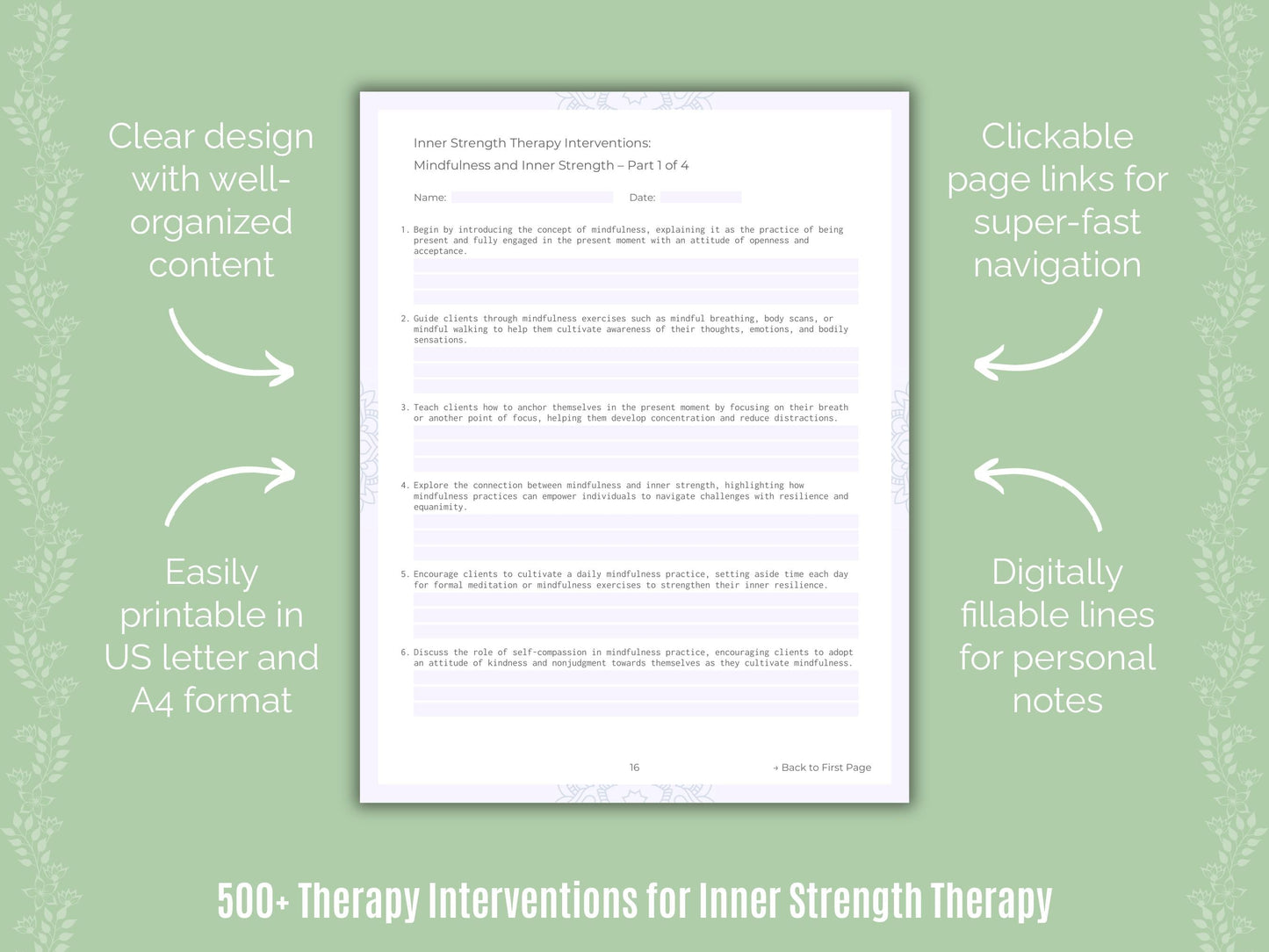 Inner Strength Therapy Counseling Templates