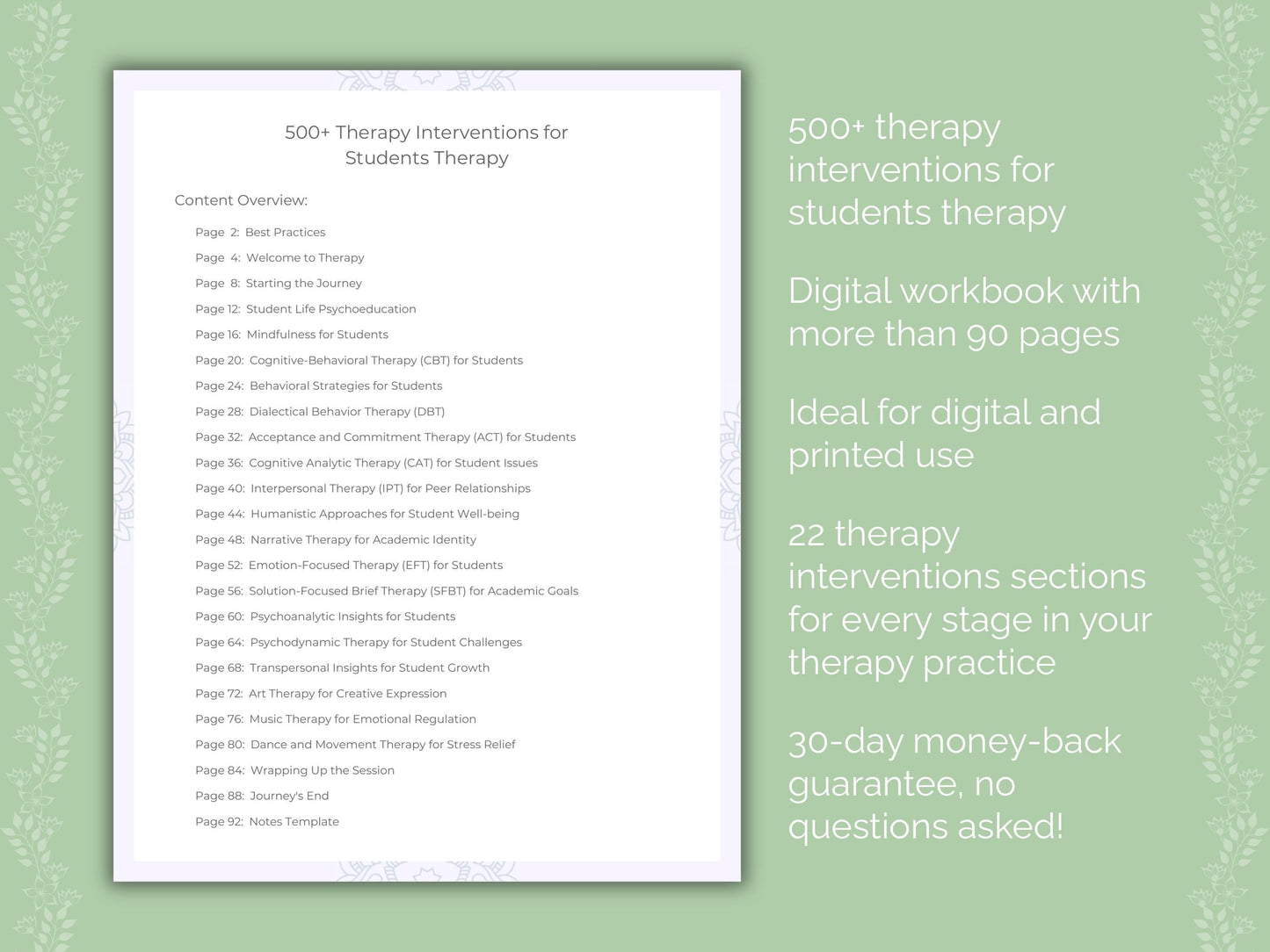 Students Therapy Therapist Worksheets