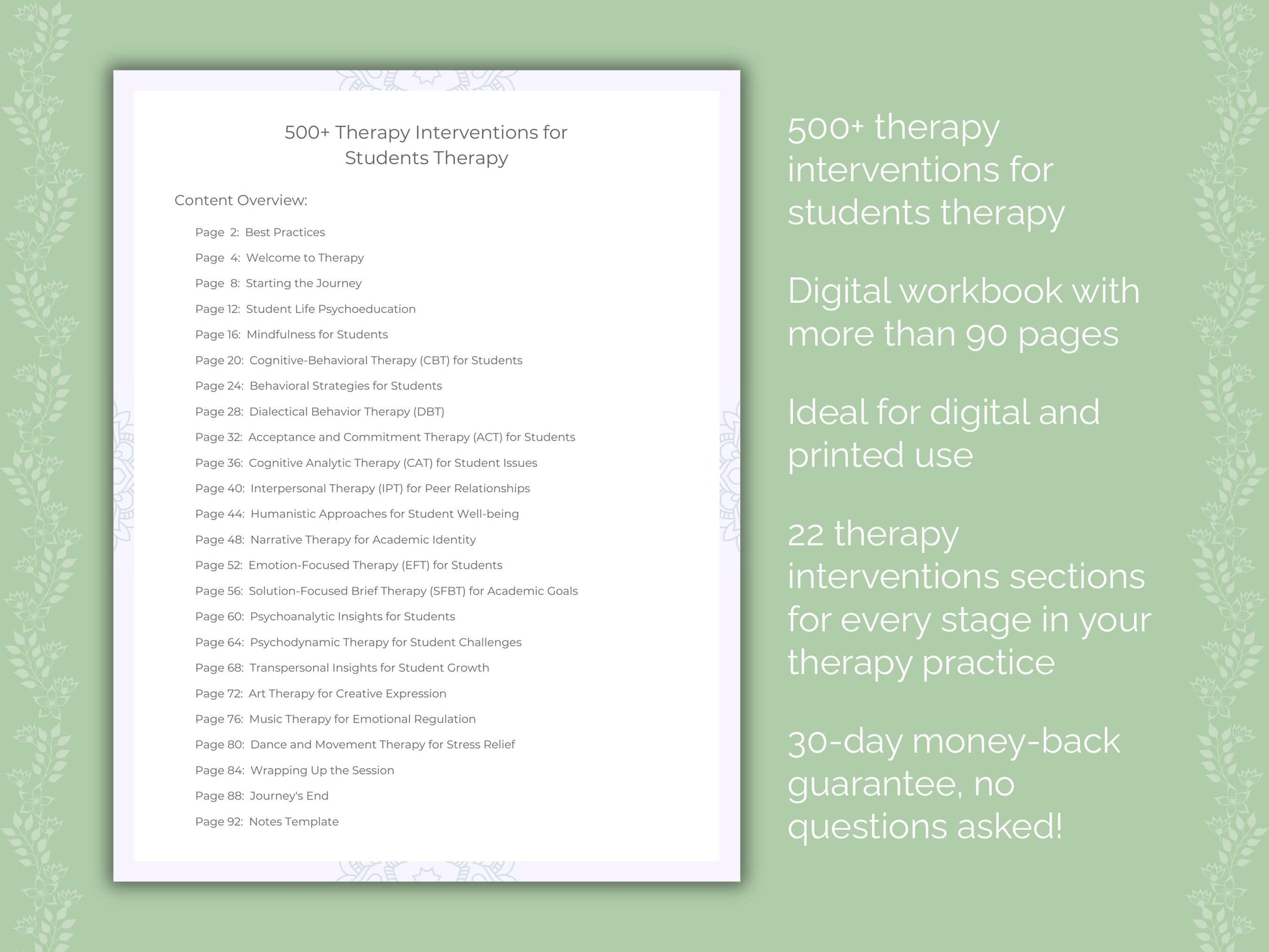 Students Therapy Therapist Worksheets