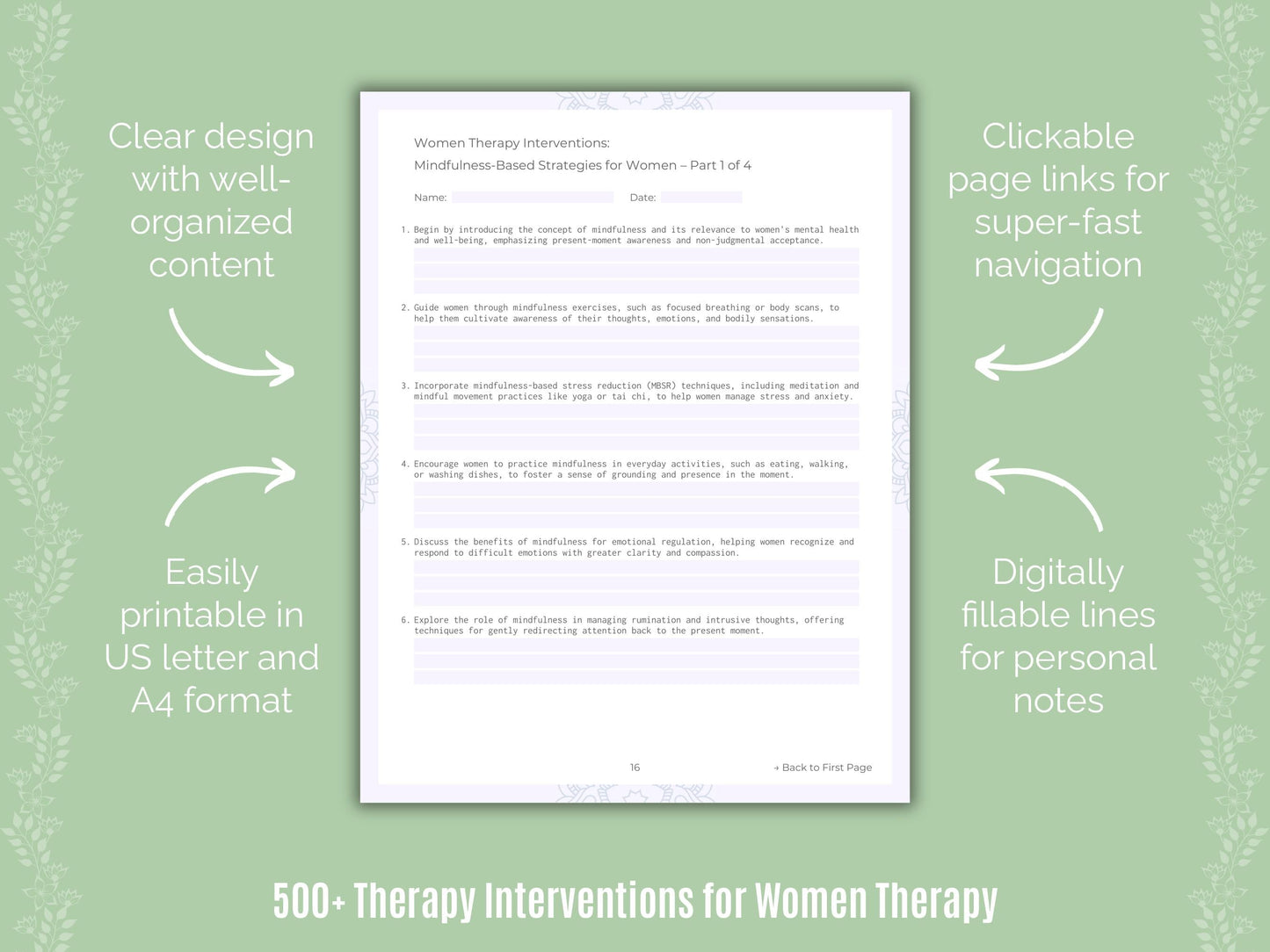 Women Therapy Counseling Templates