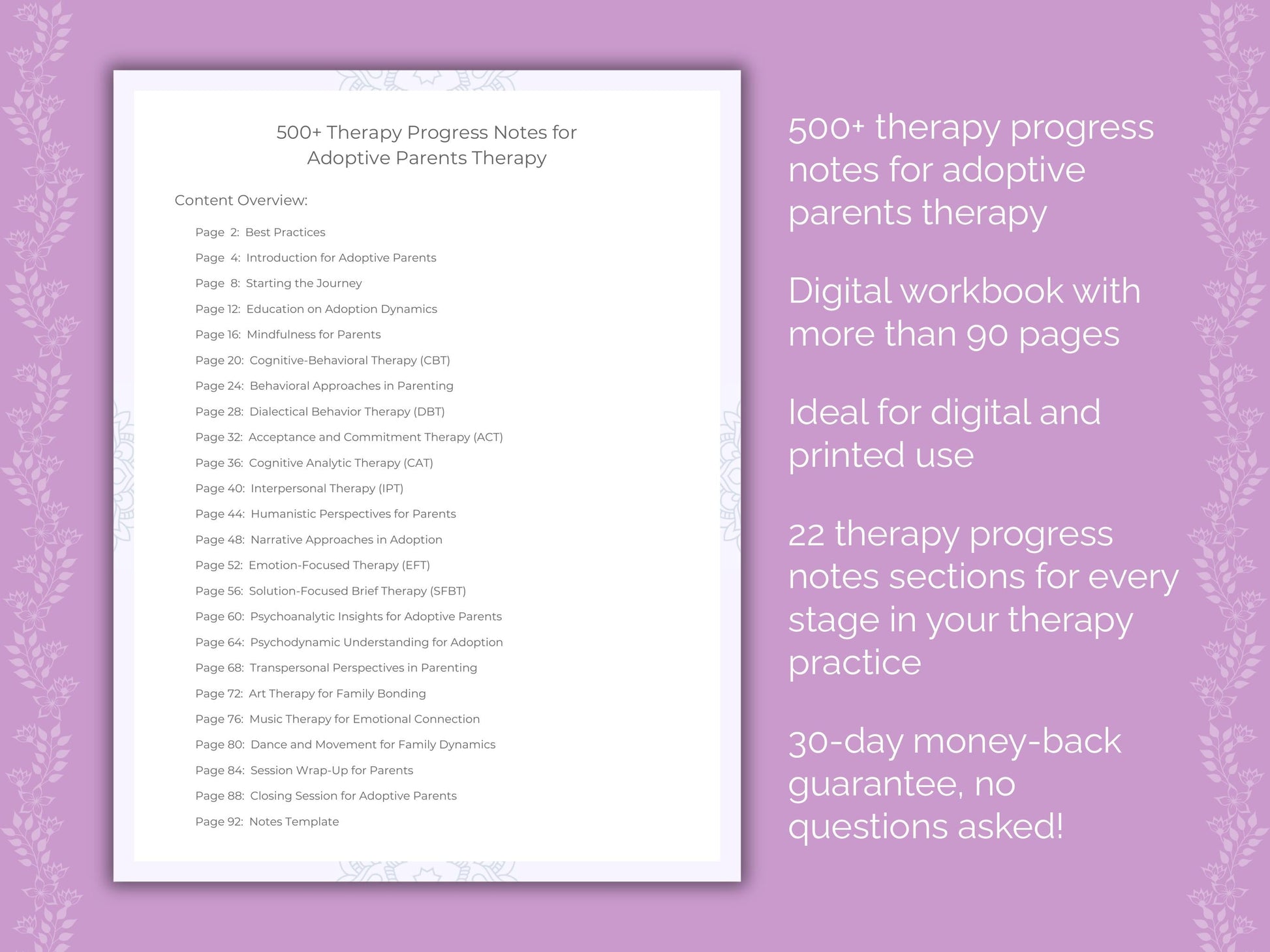 Adoptive Parents Therapy Therapist Worksheets