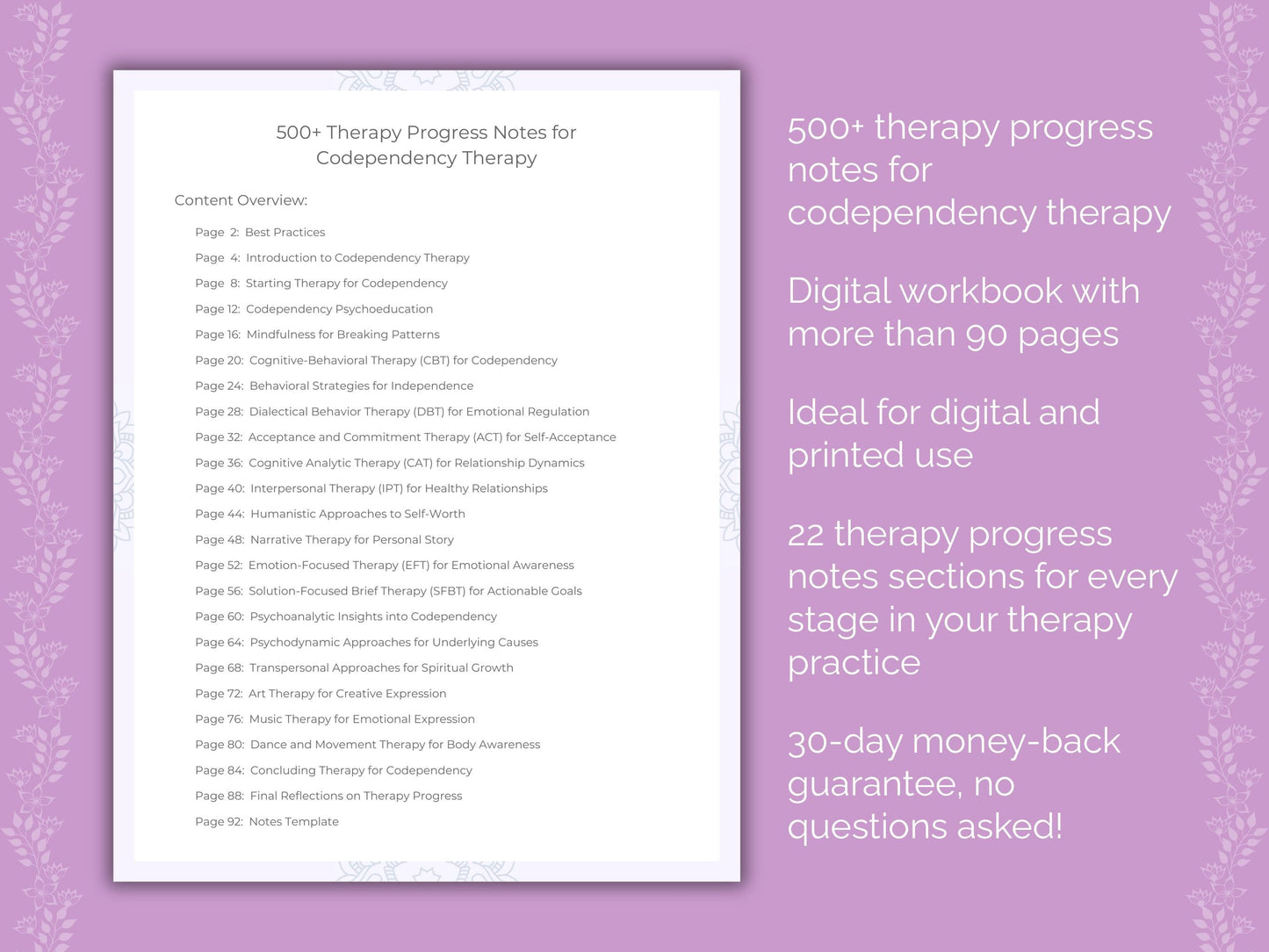 Codependency Therapy Therapist Worksheets