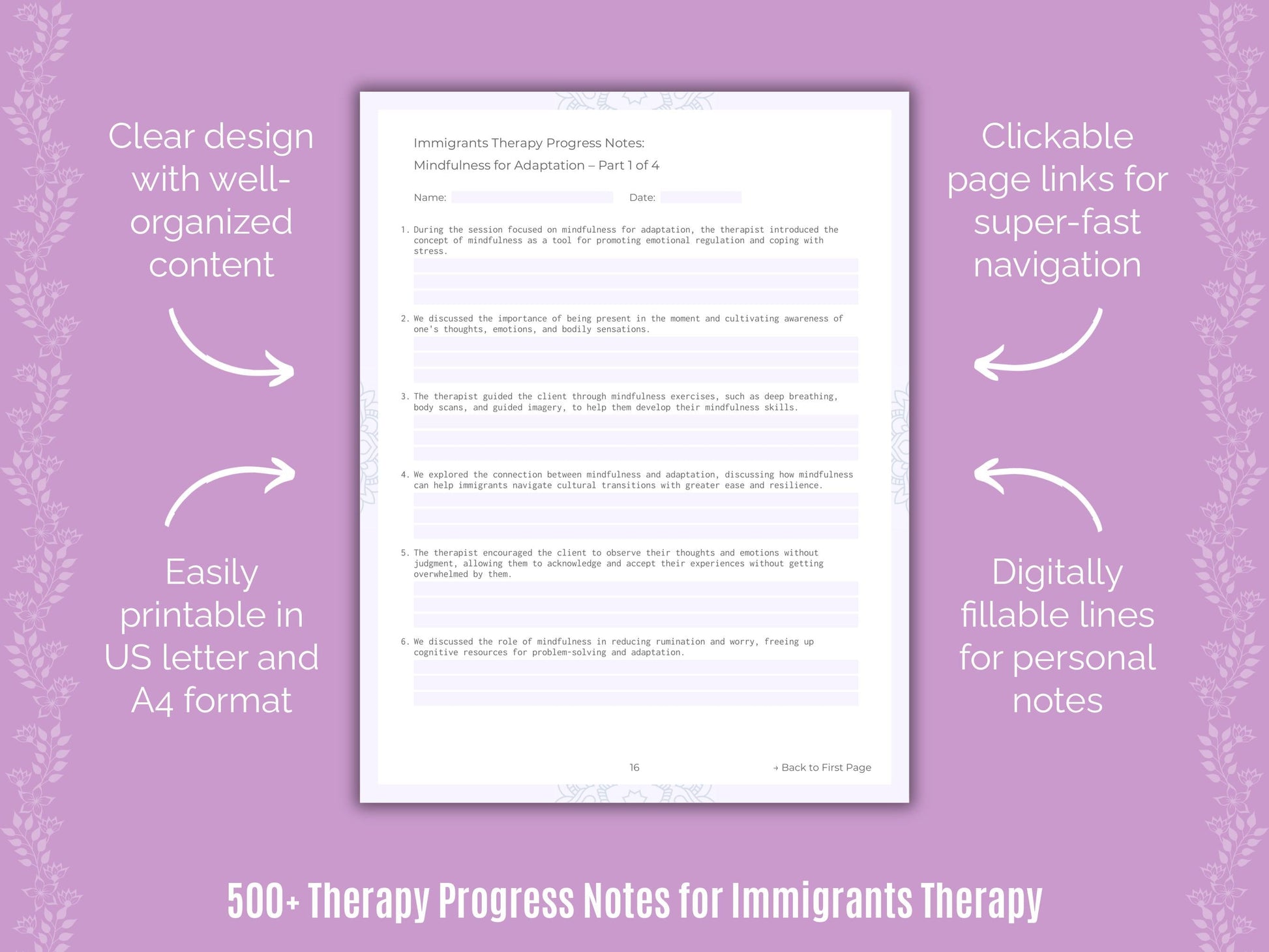 Immigrants Therapy Counseling Templates