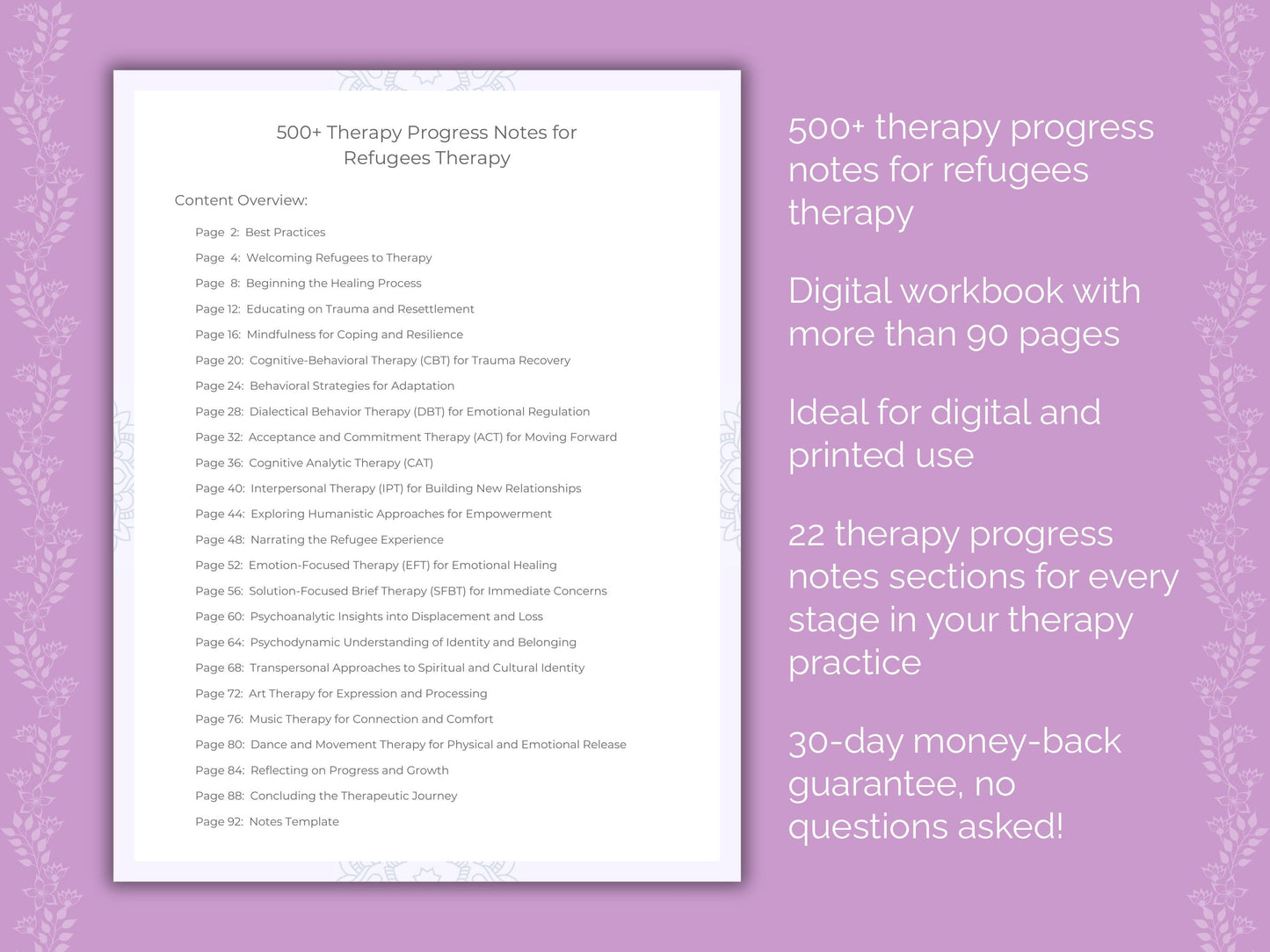 Refugees Therapy Therapist Worksheets