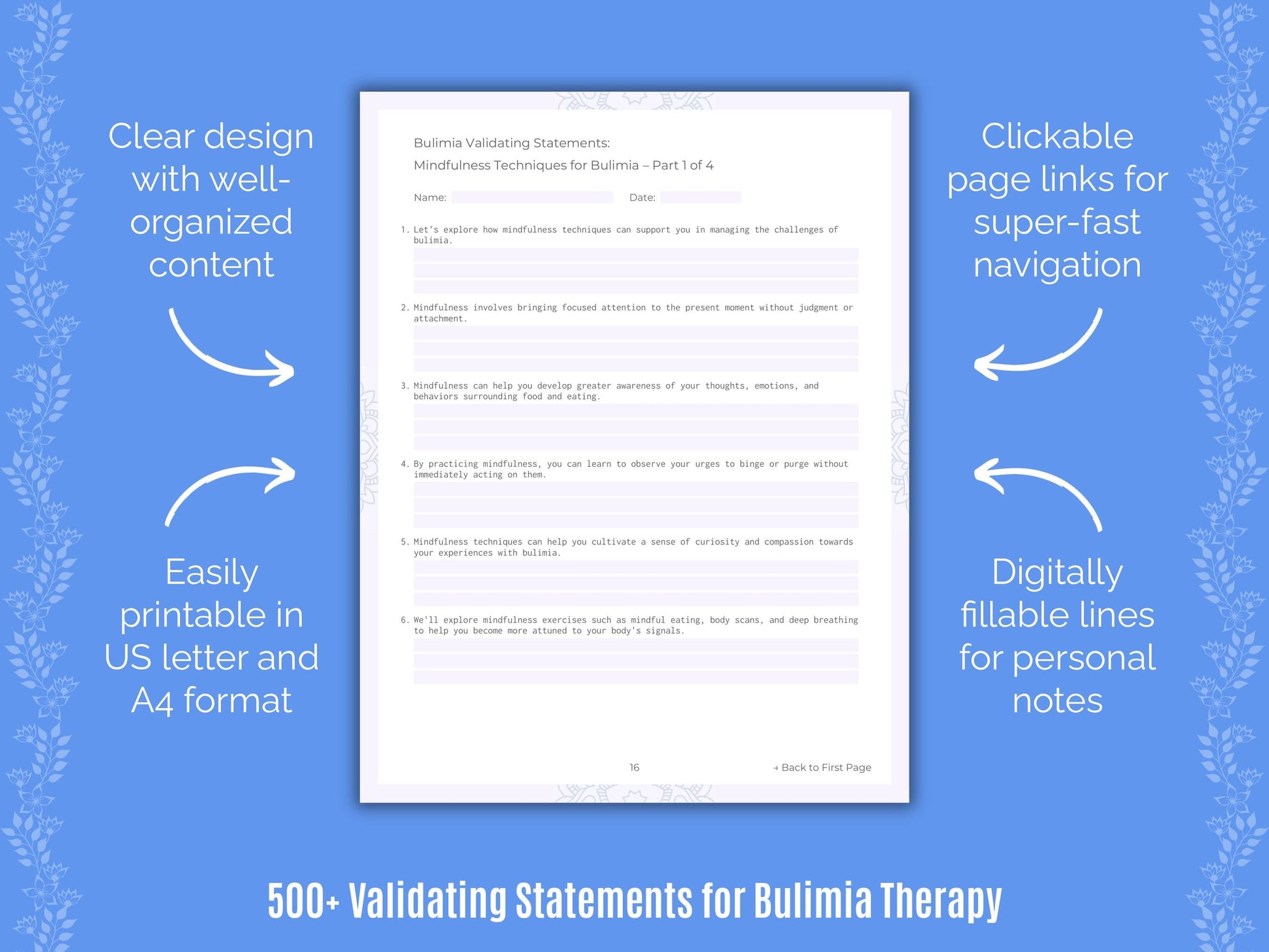 Bulimia Therapy Counseling Templates