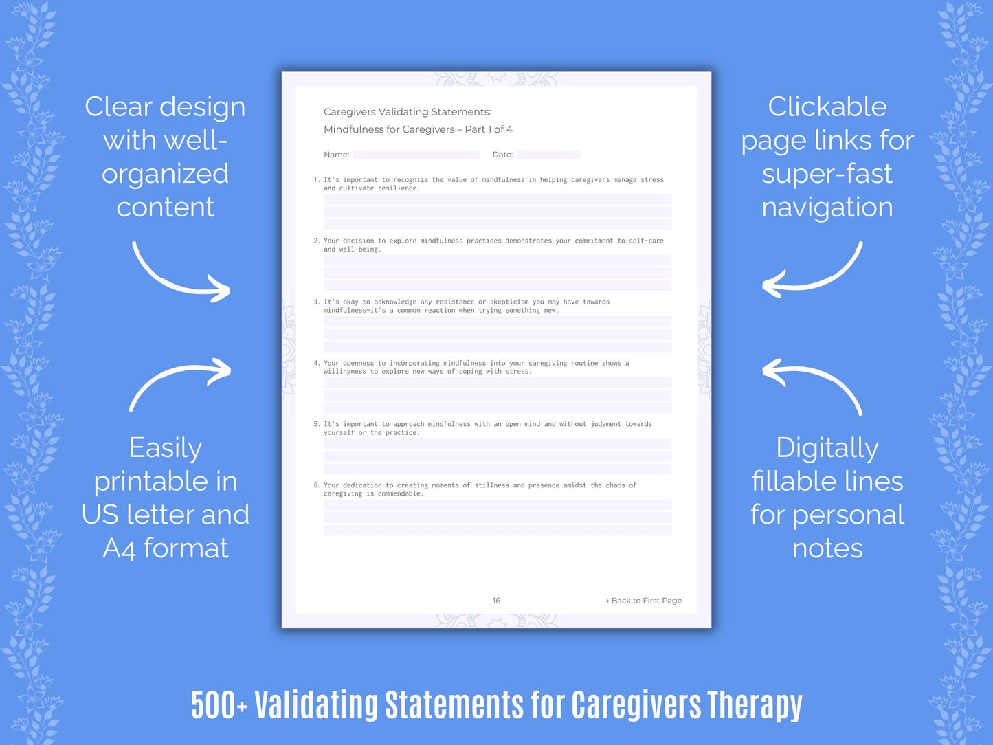 Caregivers Therapy Counseling Templates