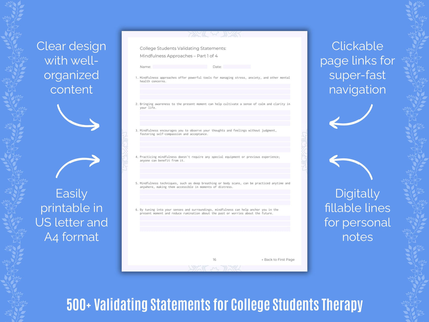 College Students Therapy Counseling Templates