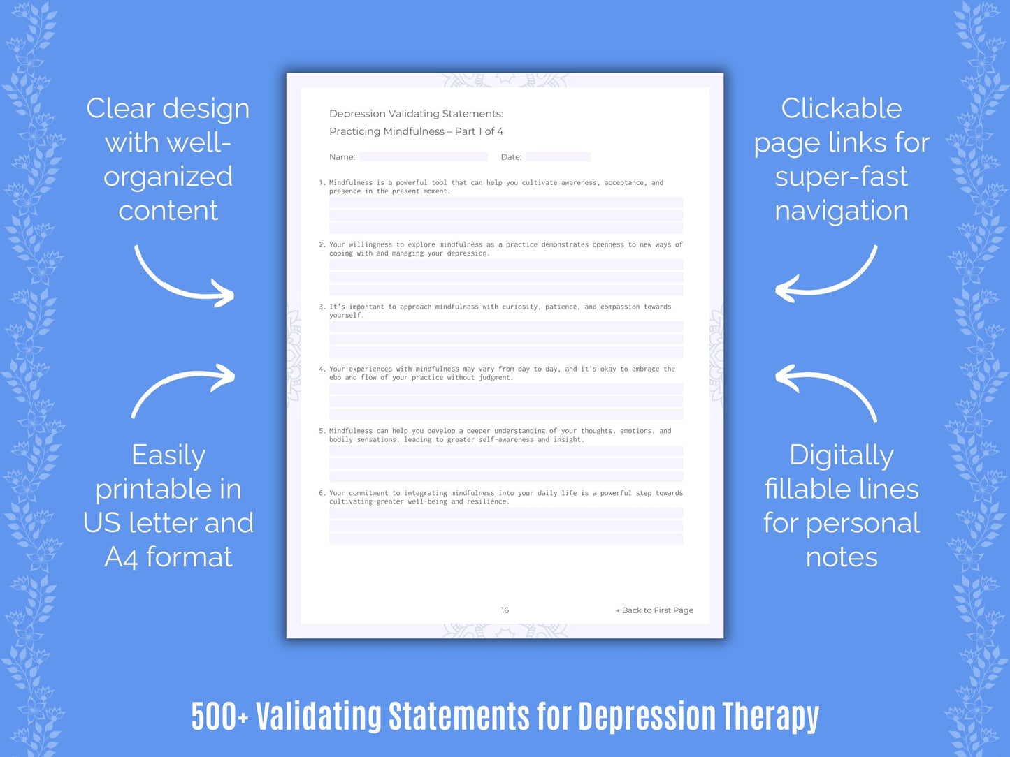 Depression Therapy Counseling Templates