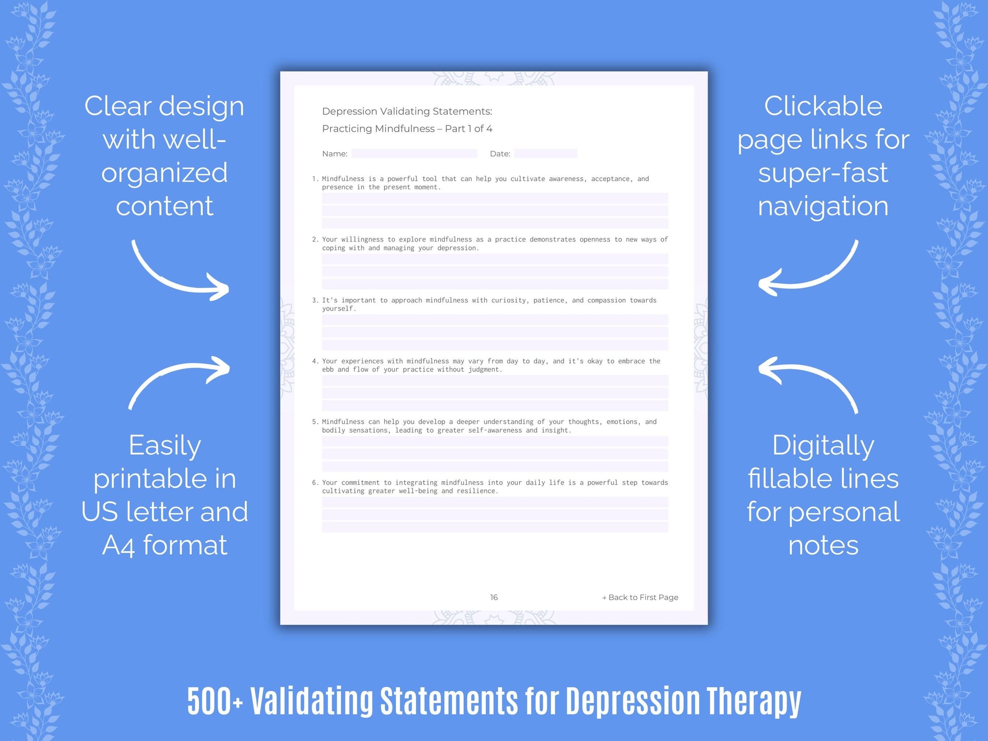 Depression Therapy Counseling Templates