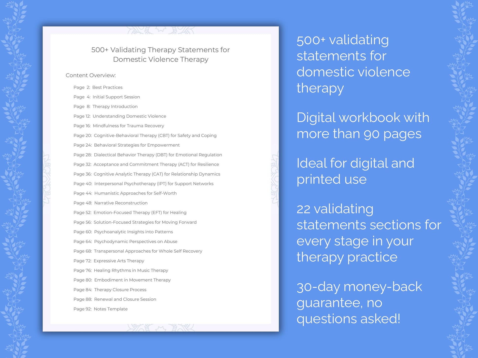 Domestic Violence Therapy Therapist Worksheets