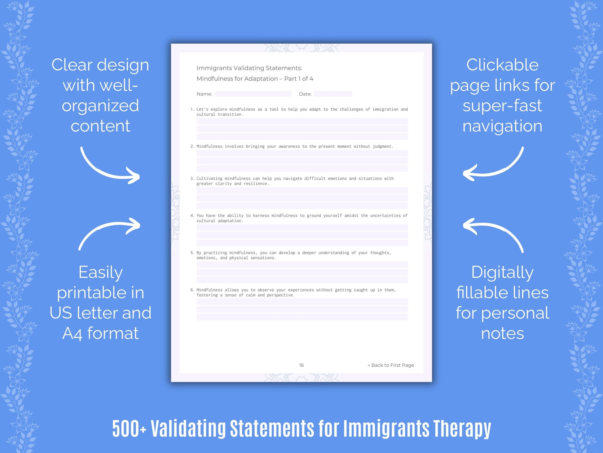 Immigrants Therapy Counseling Templates