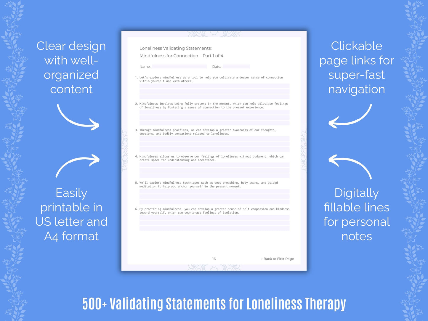 Loneliness Therapy Counseling Templates