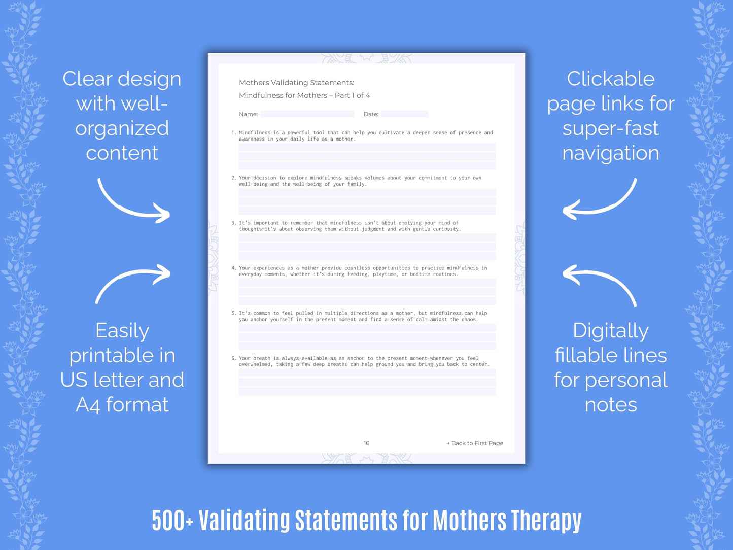 Mothers Therapy Counseling Templates