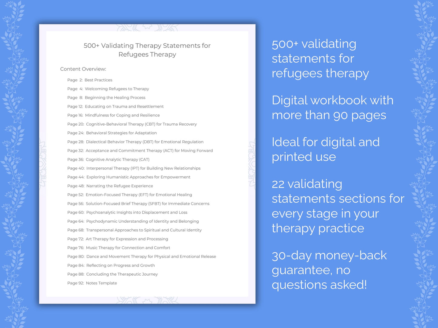 Refugees Therapy Therapist Worksheets