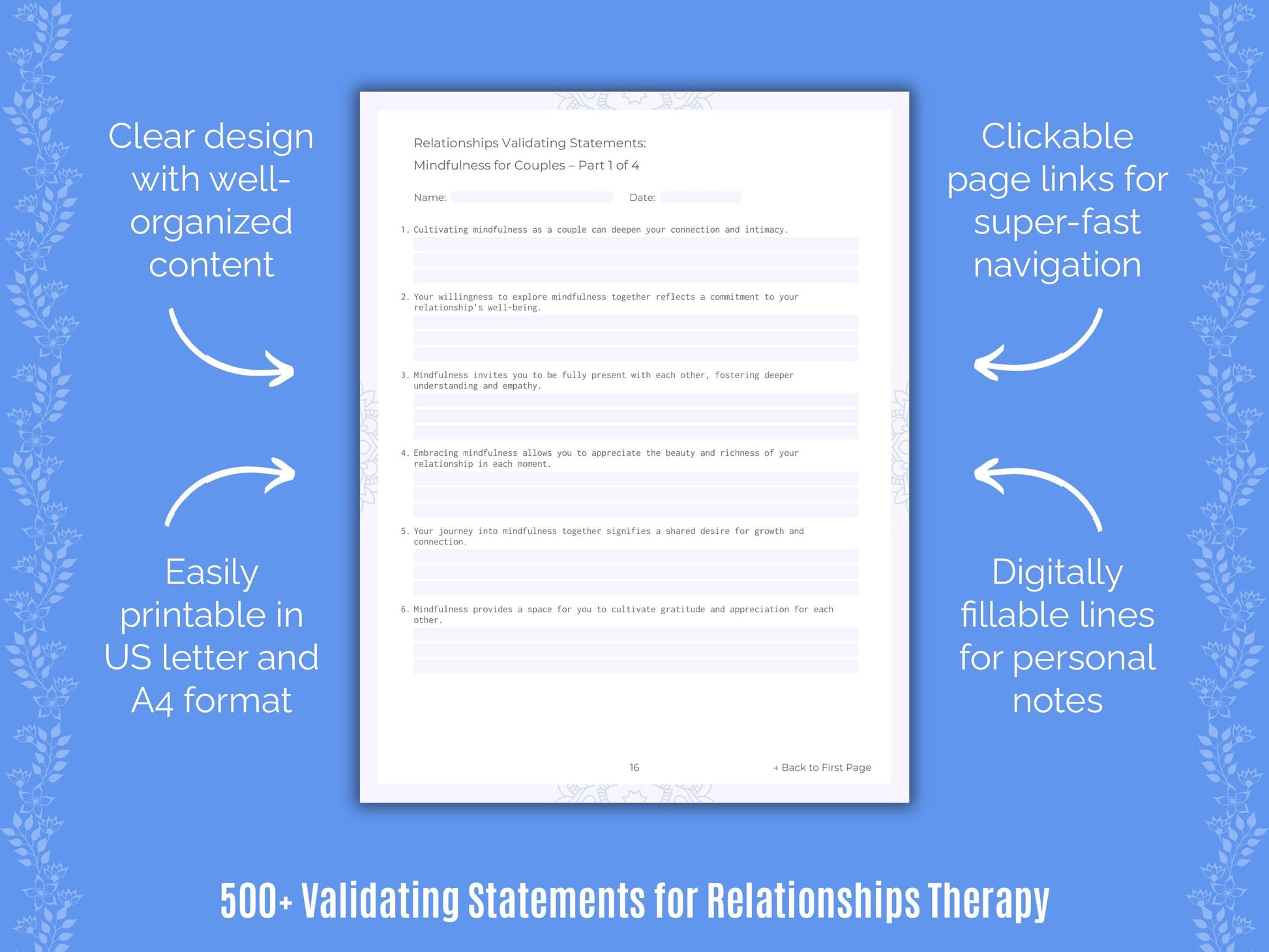 Relationships Therapy Counseling Templates