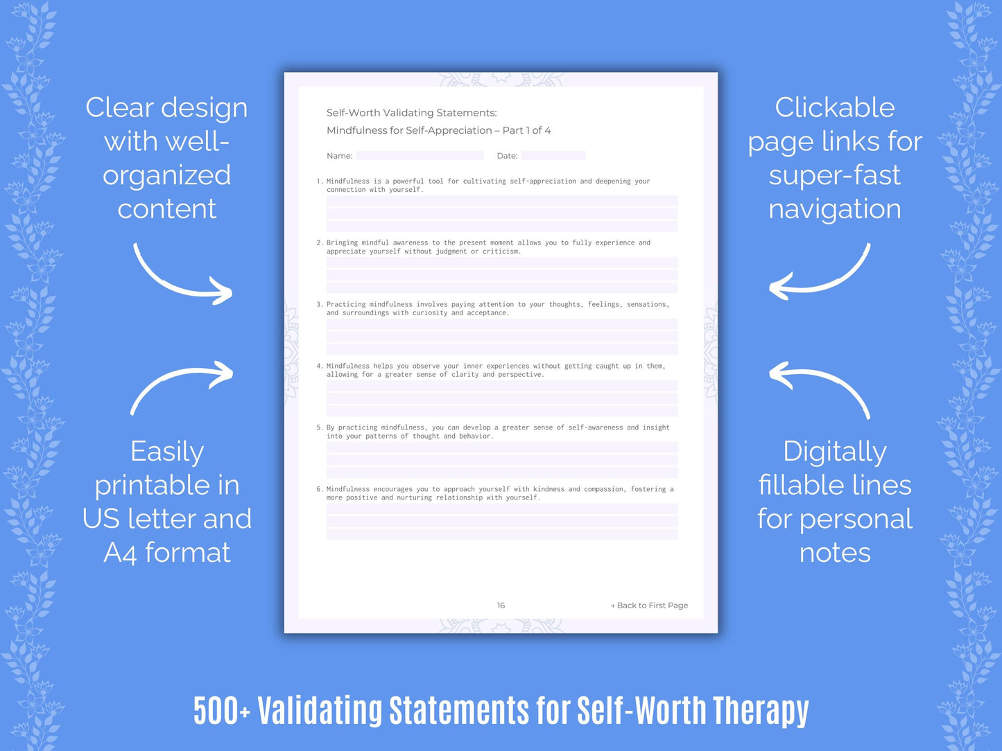 Self-Worth Therapy Counseling Templates