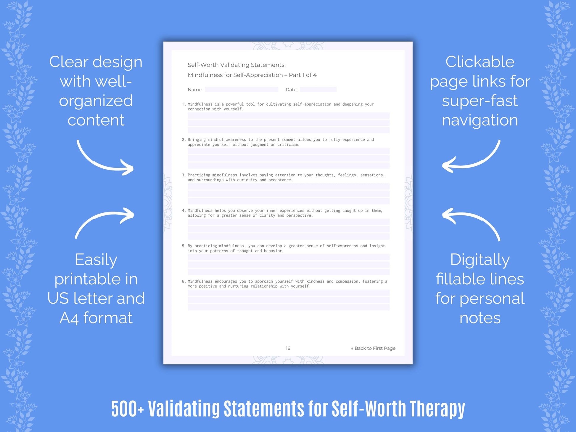 Self-Worth Therapy Counseling Templates