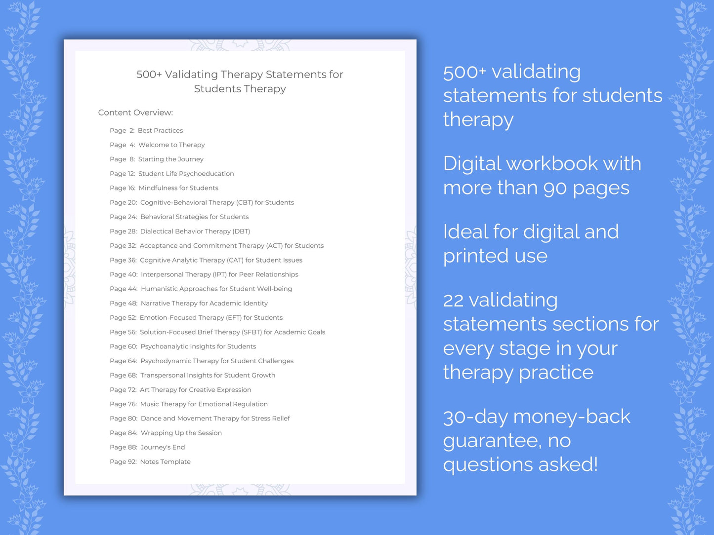 Students Therapy Therapist Worksheets