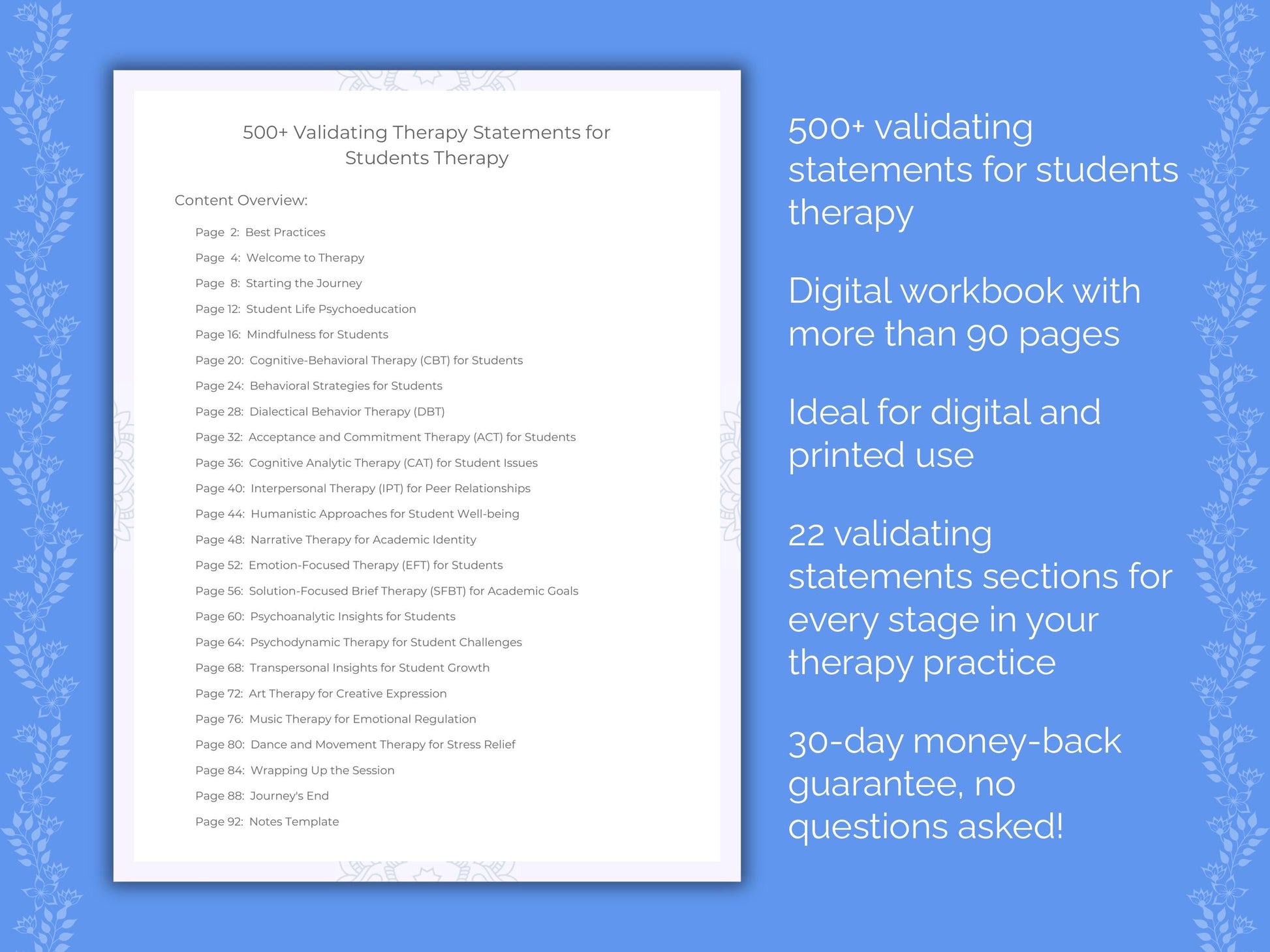 Students Therapy Therapist Worksheets