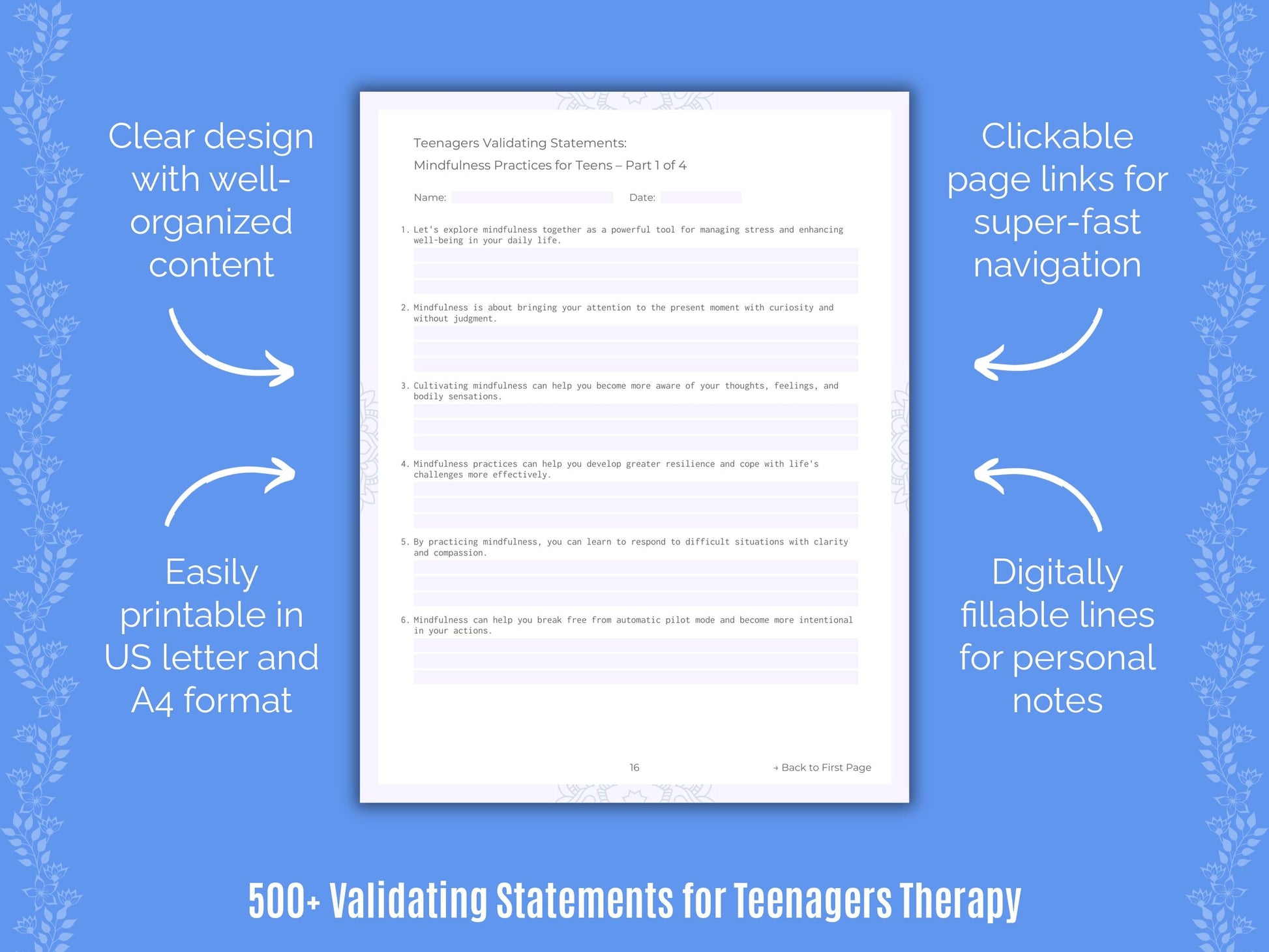 Teenagers Therapy Counseling Templates