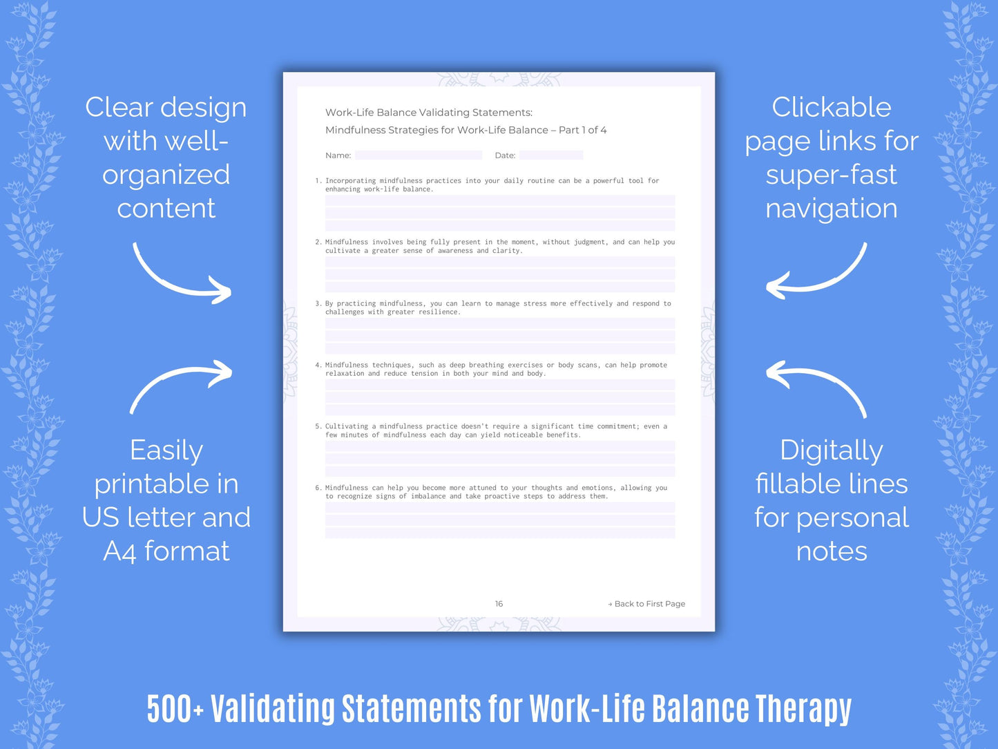 Work-Life Balance Therapy Counseling Templates