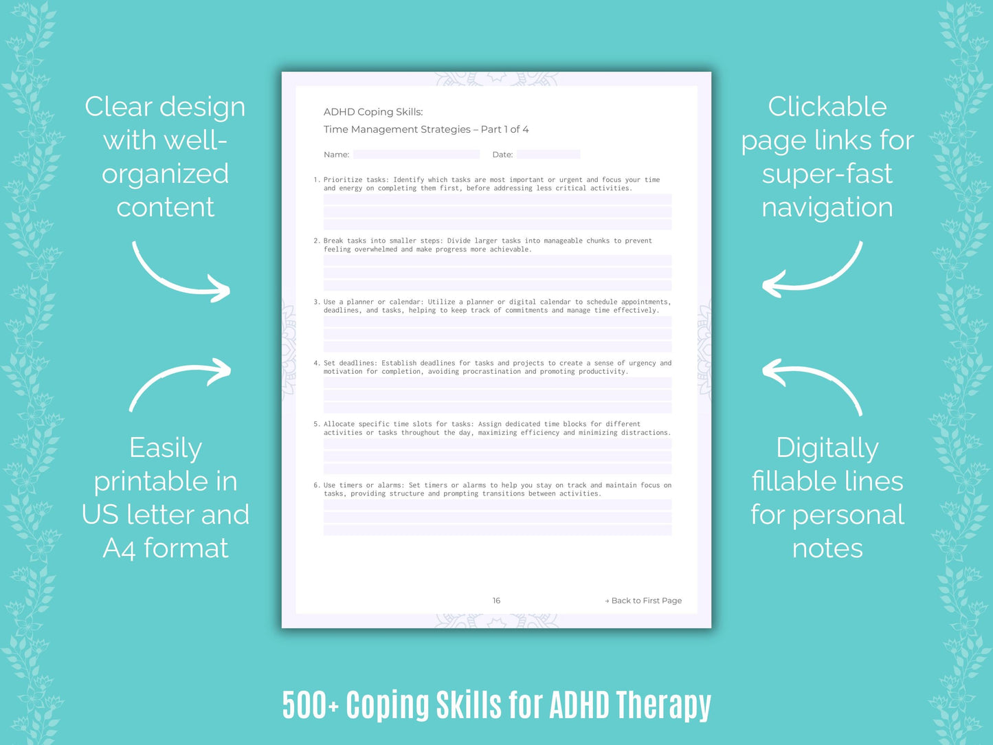 ADHD Therapy Counseling Templates