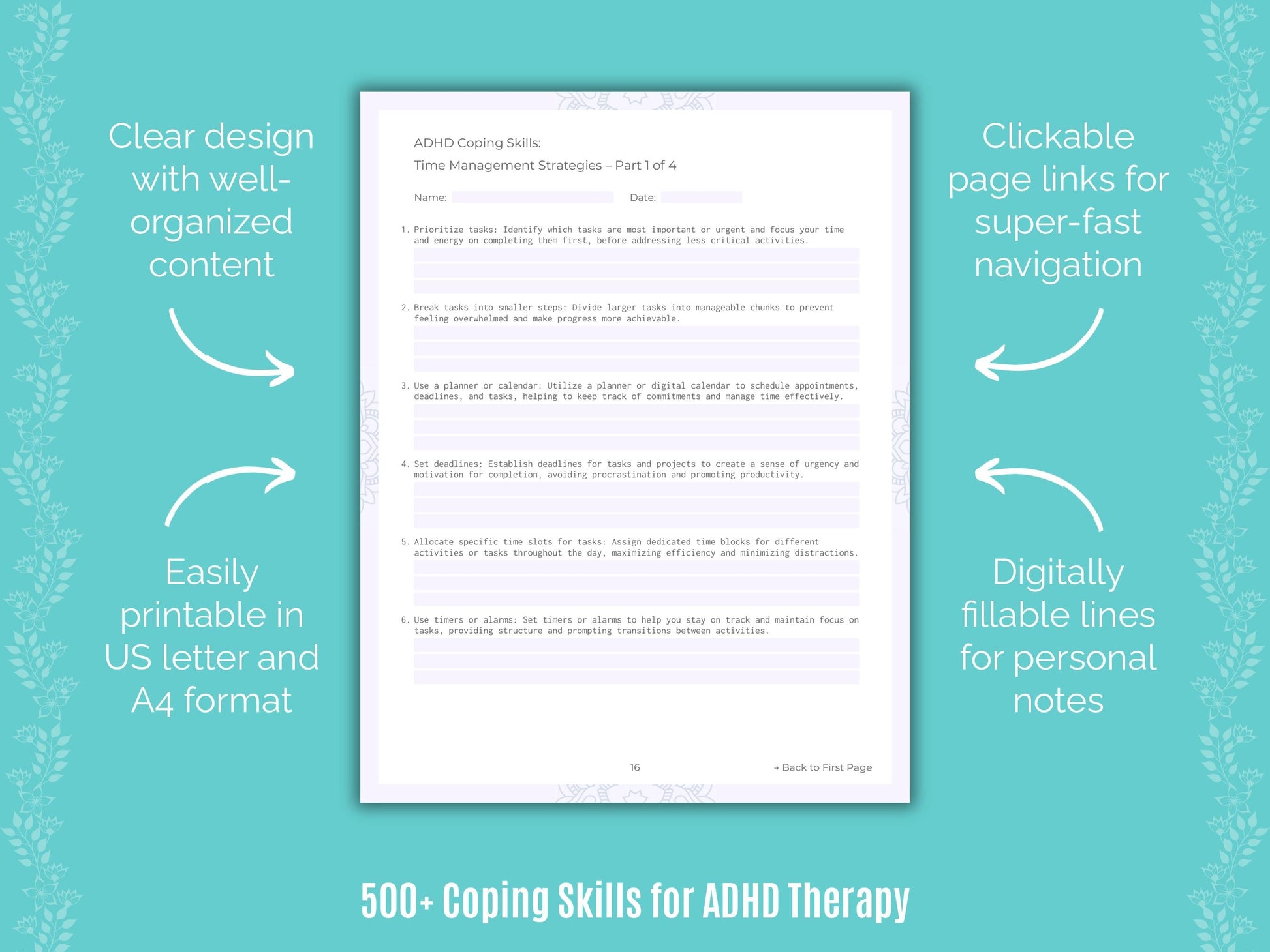 ADHD Therapy Counseling Templates