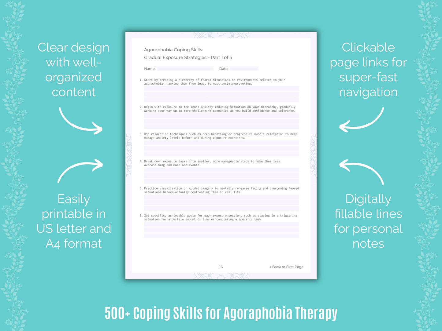 Agoraphobia Therapy Counseling Templates