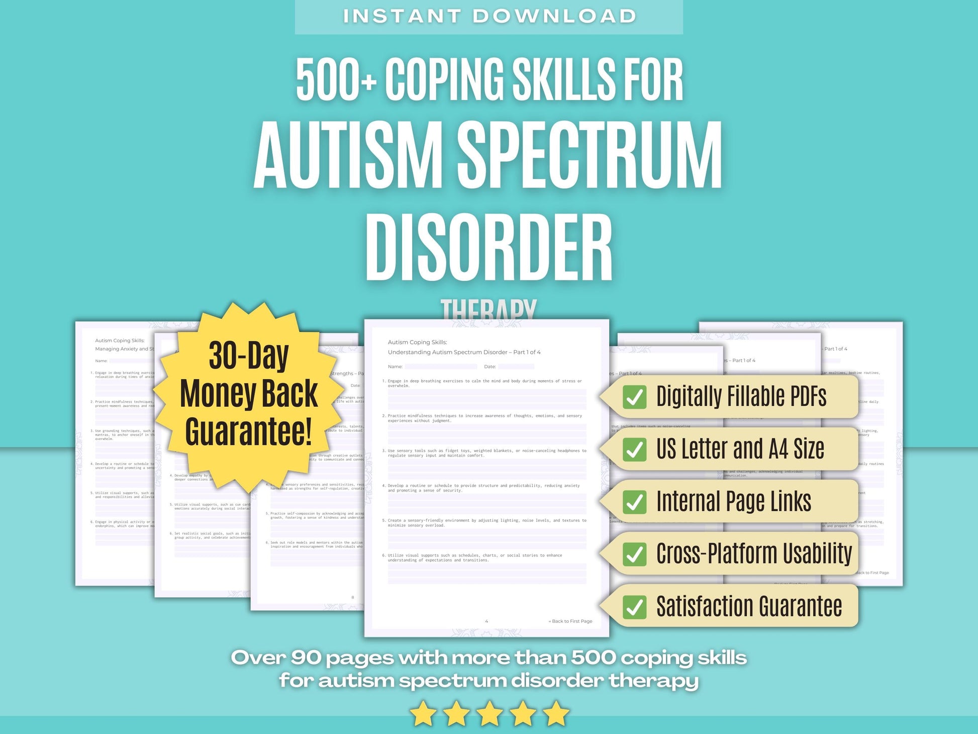 Autism Spectrum Disorder Therapy Psychology Workbooks