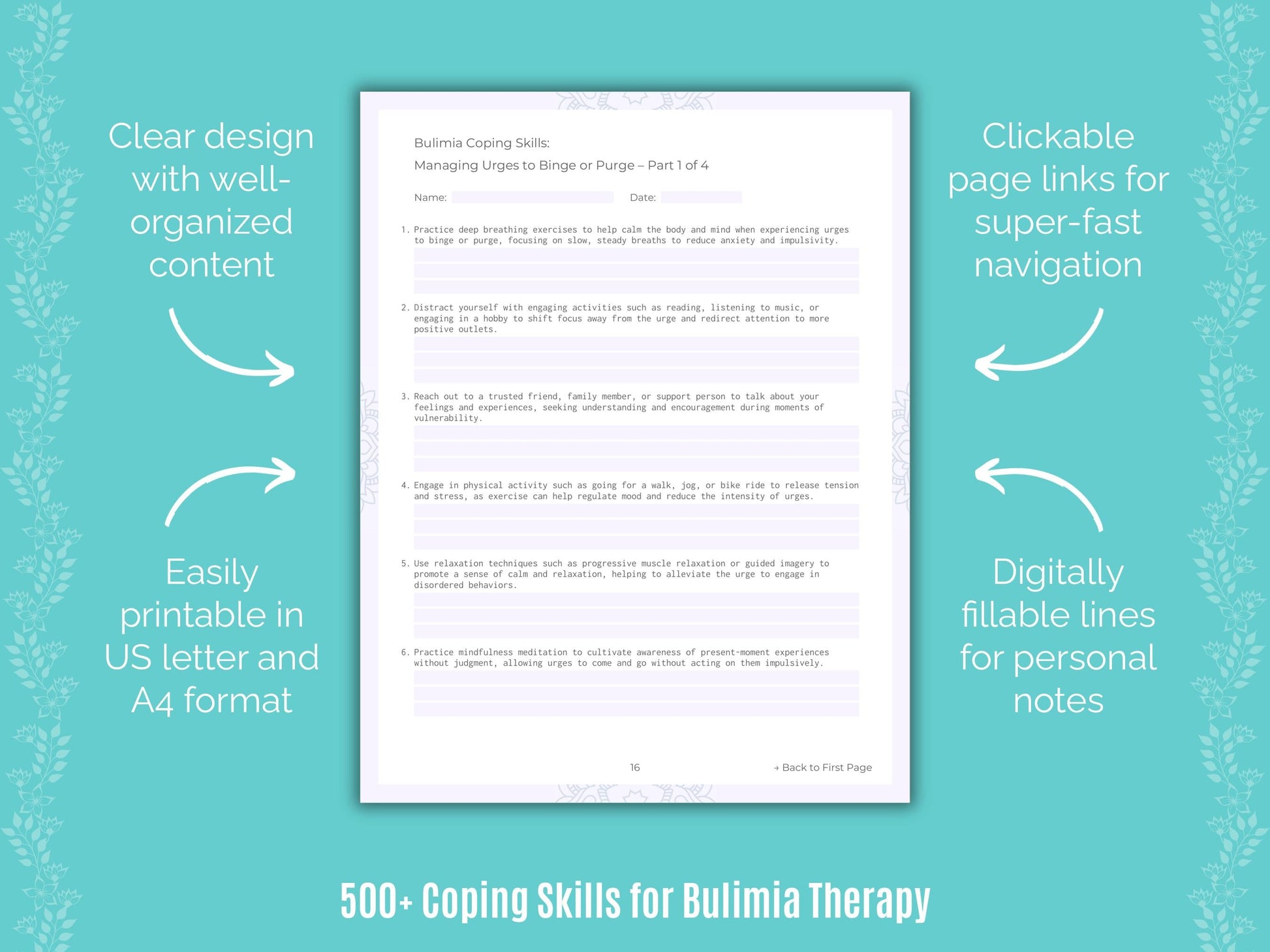 Bulimia Therapy Counseling Templates