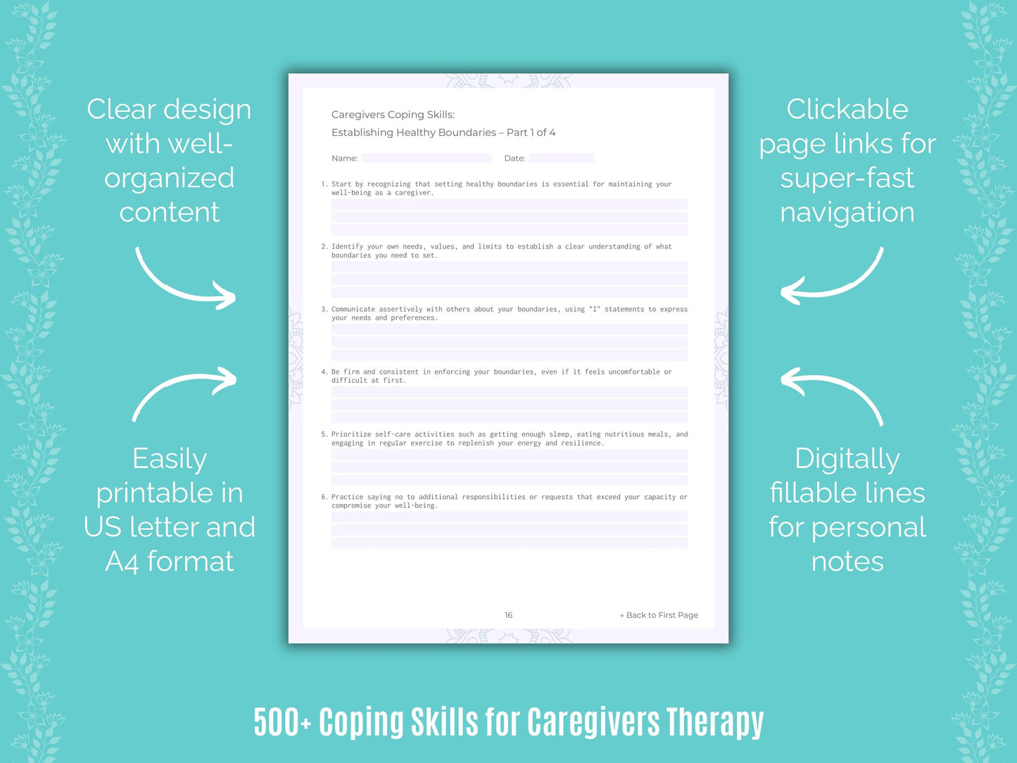 Caregivers Therapy Counseling Templates