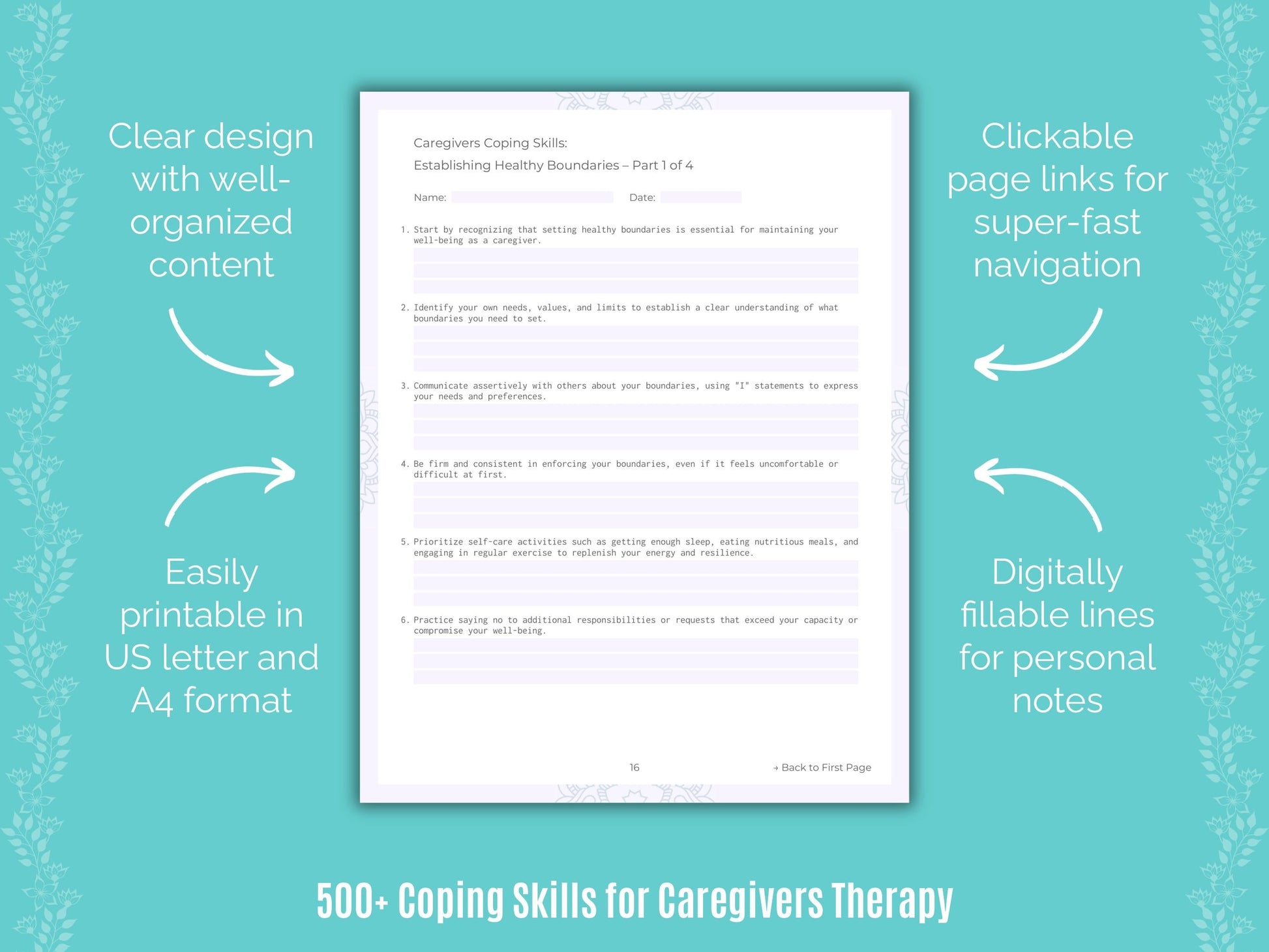 Caregivers Therapy Counseling Templates